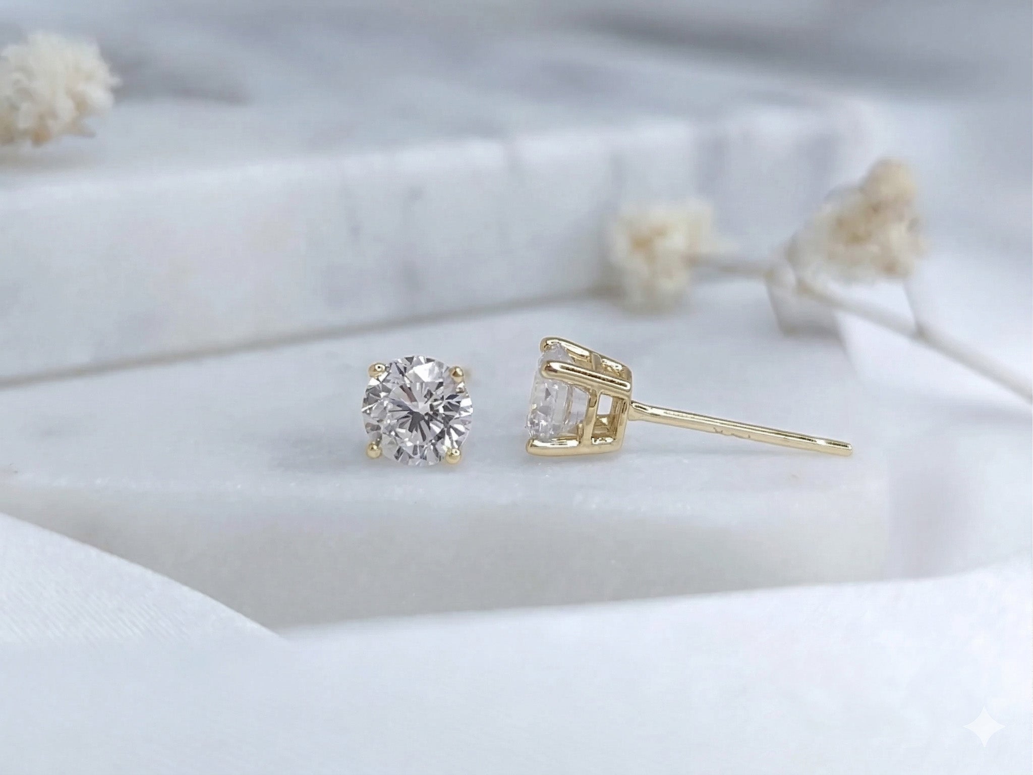 Classic Solitaire Earrings