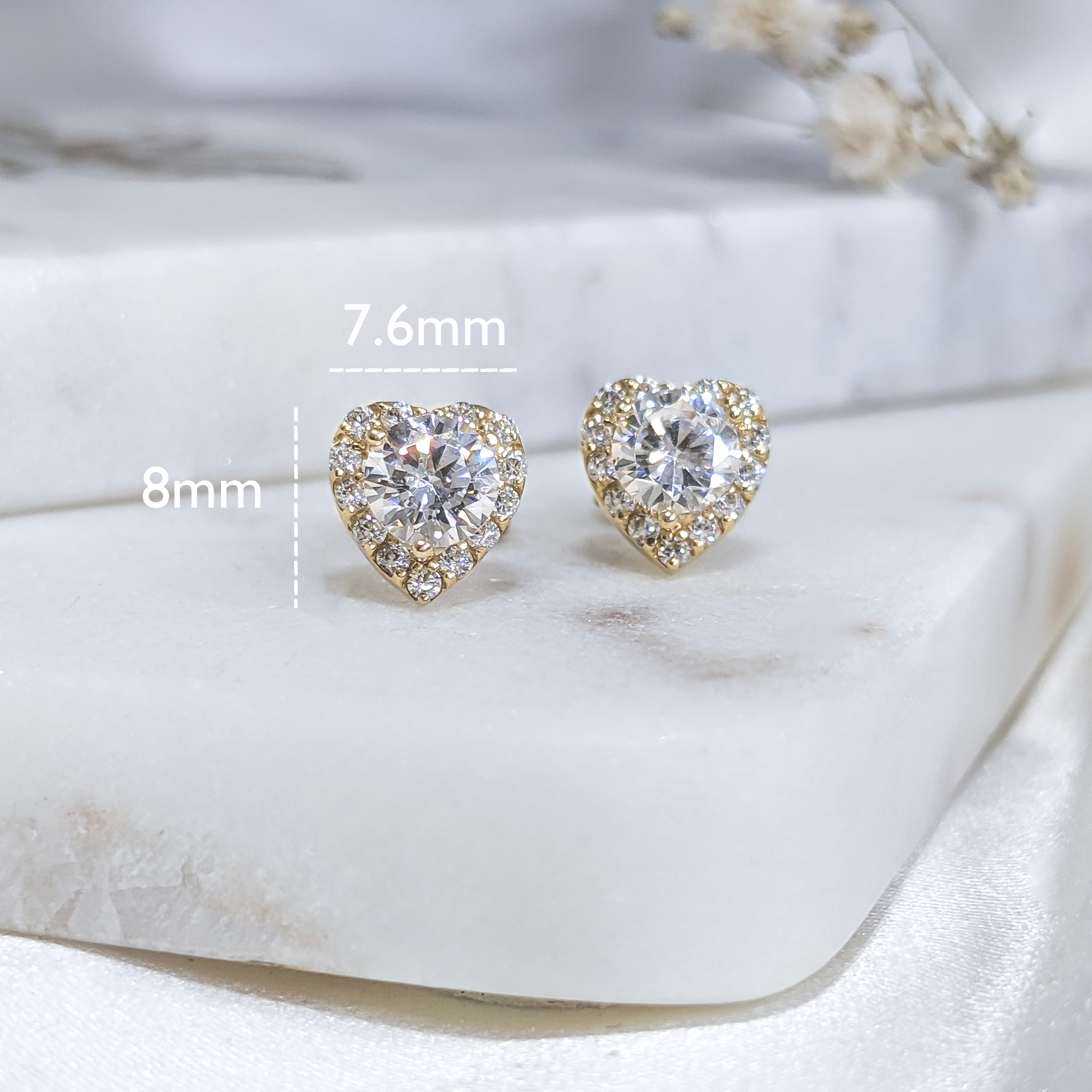 Halo Heart Earrings
