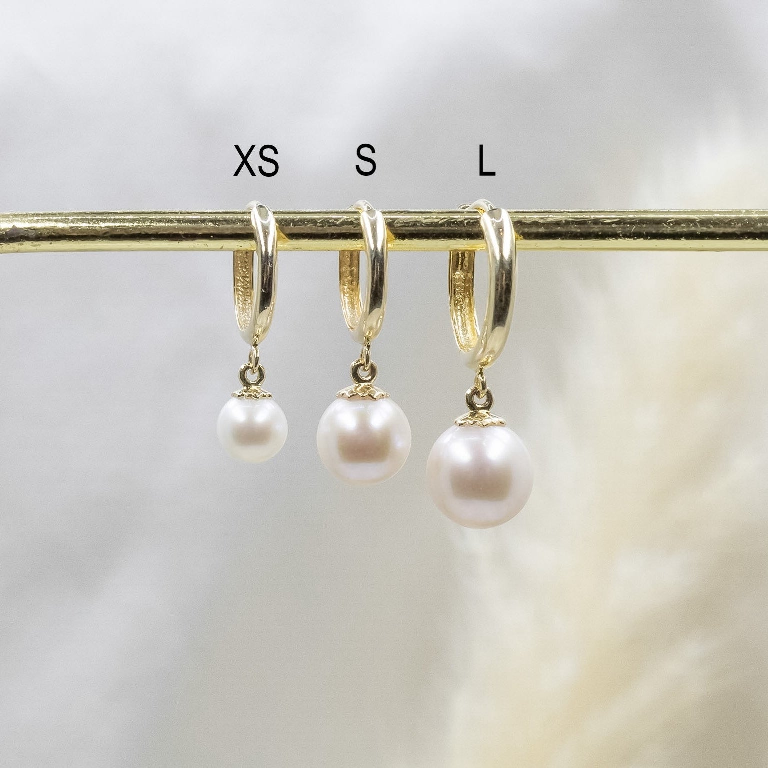 Classic Pearl Hoops