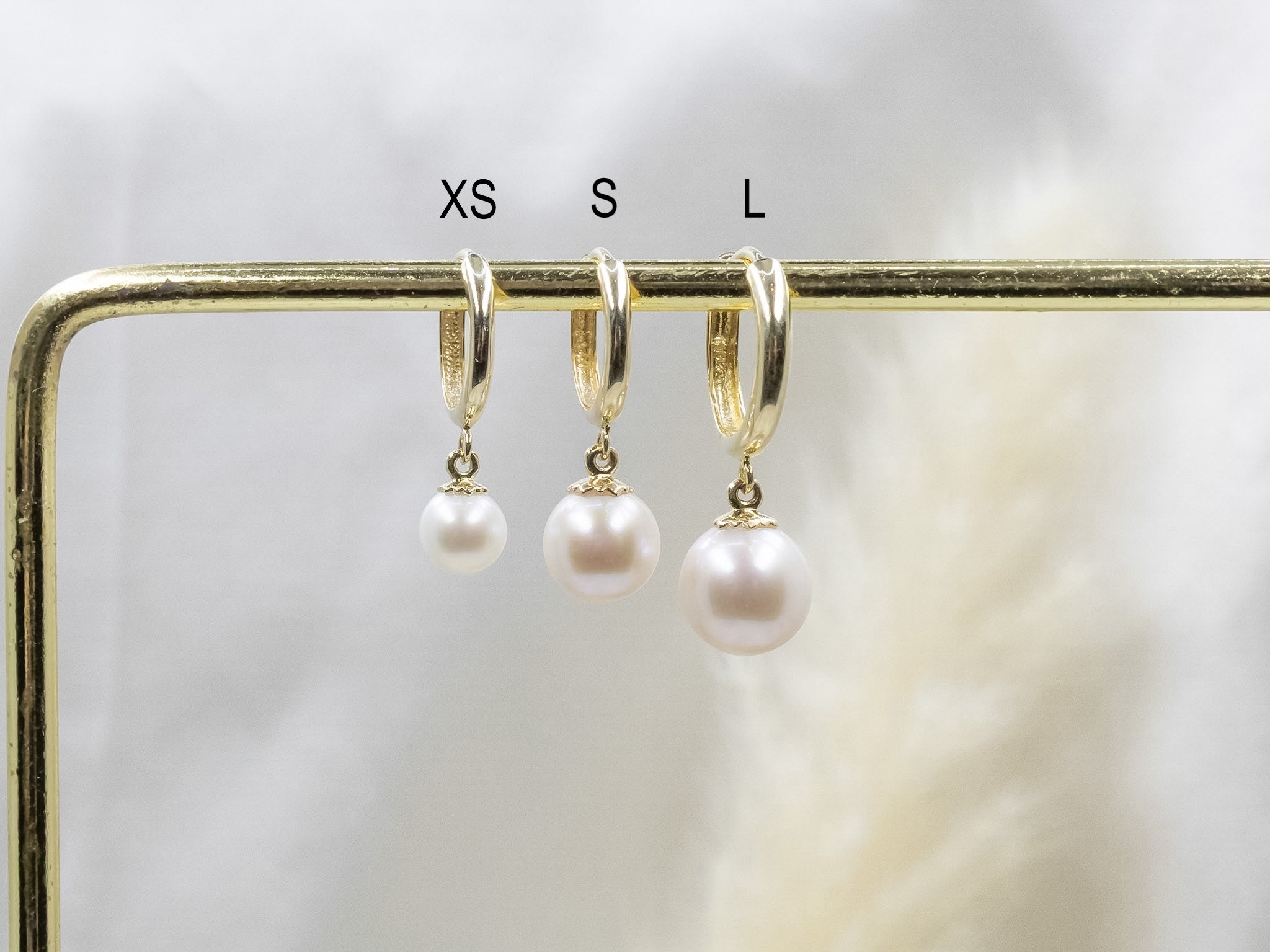 Classic Pearl Hoops