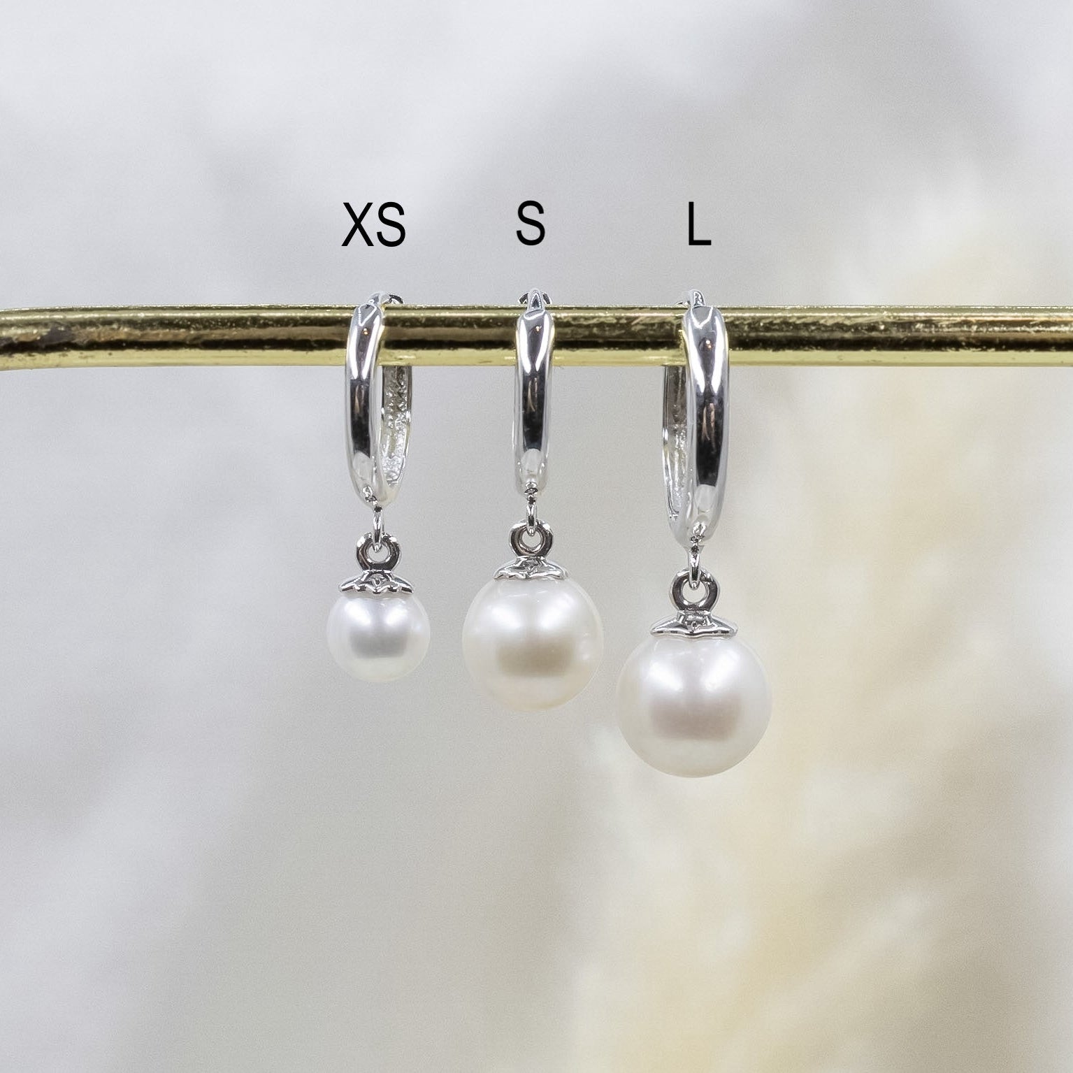 Classic Pearl Hoops