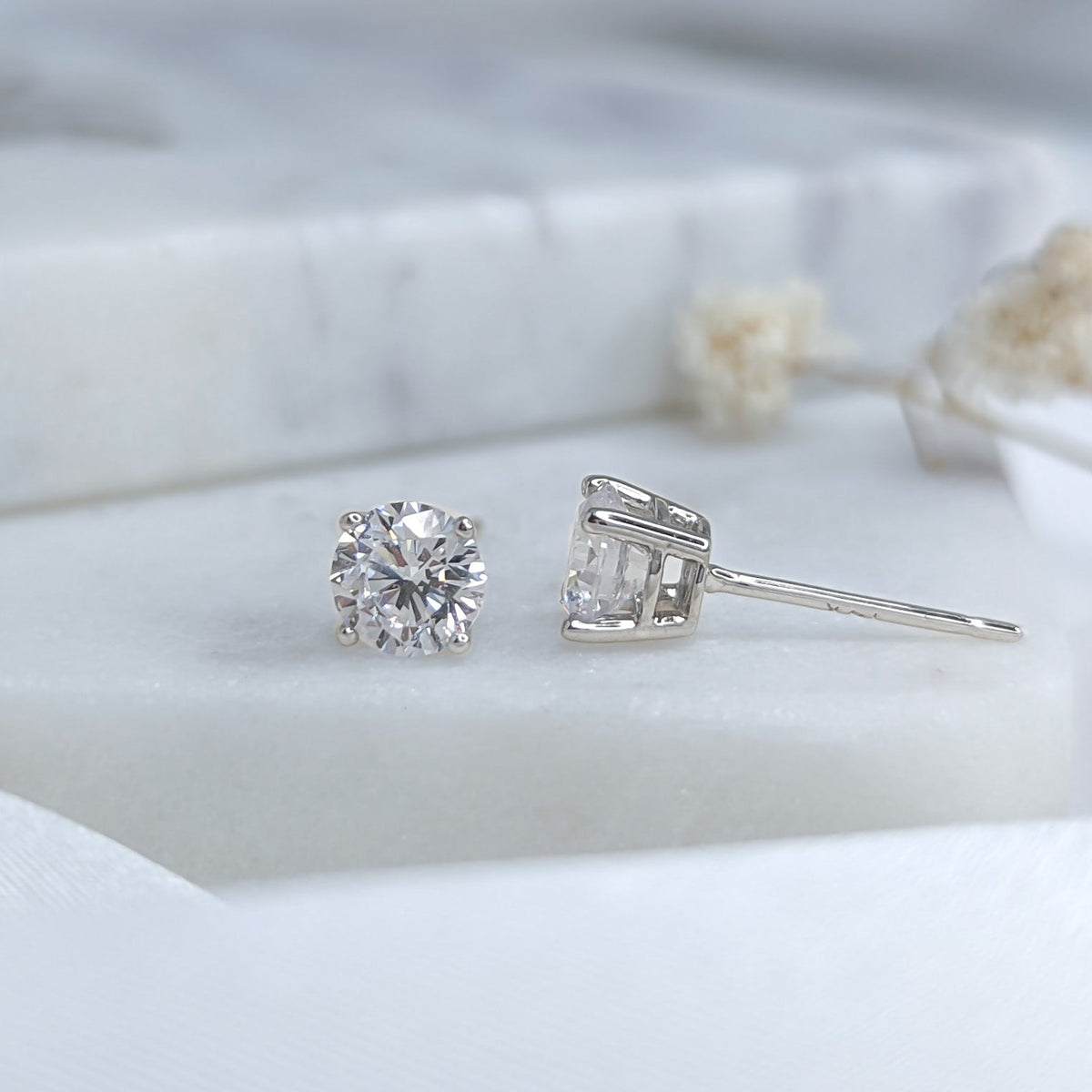 Classic Solitaire Earrings