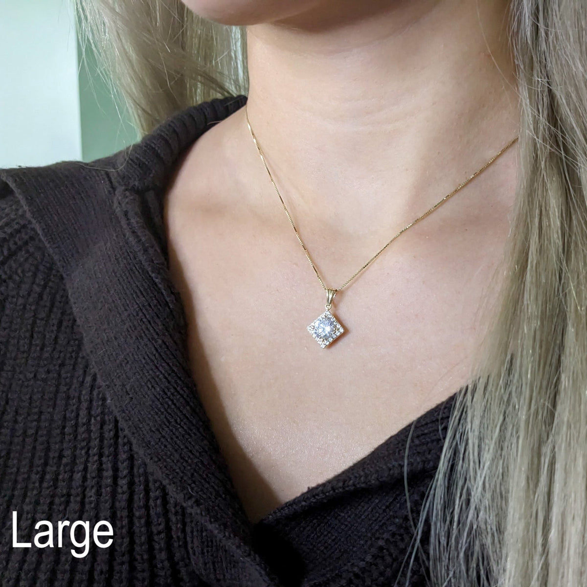 Square Halo Pendant