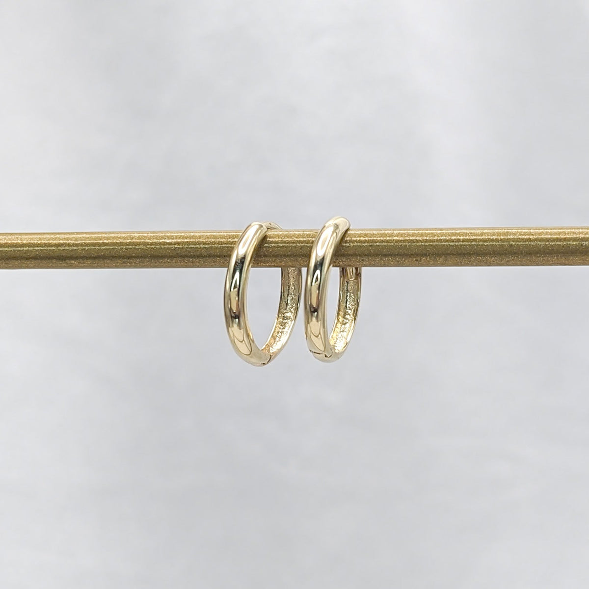 Small Gold Hoop Earrings - 10.6mm