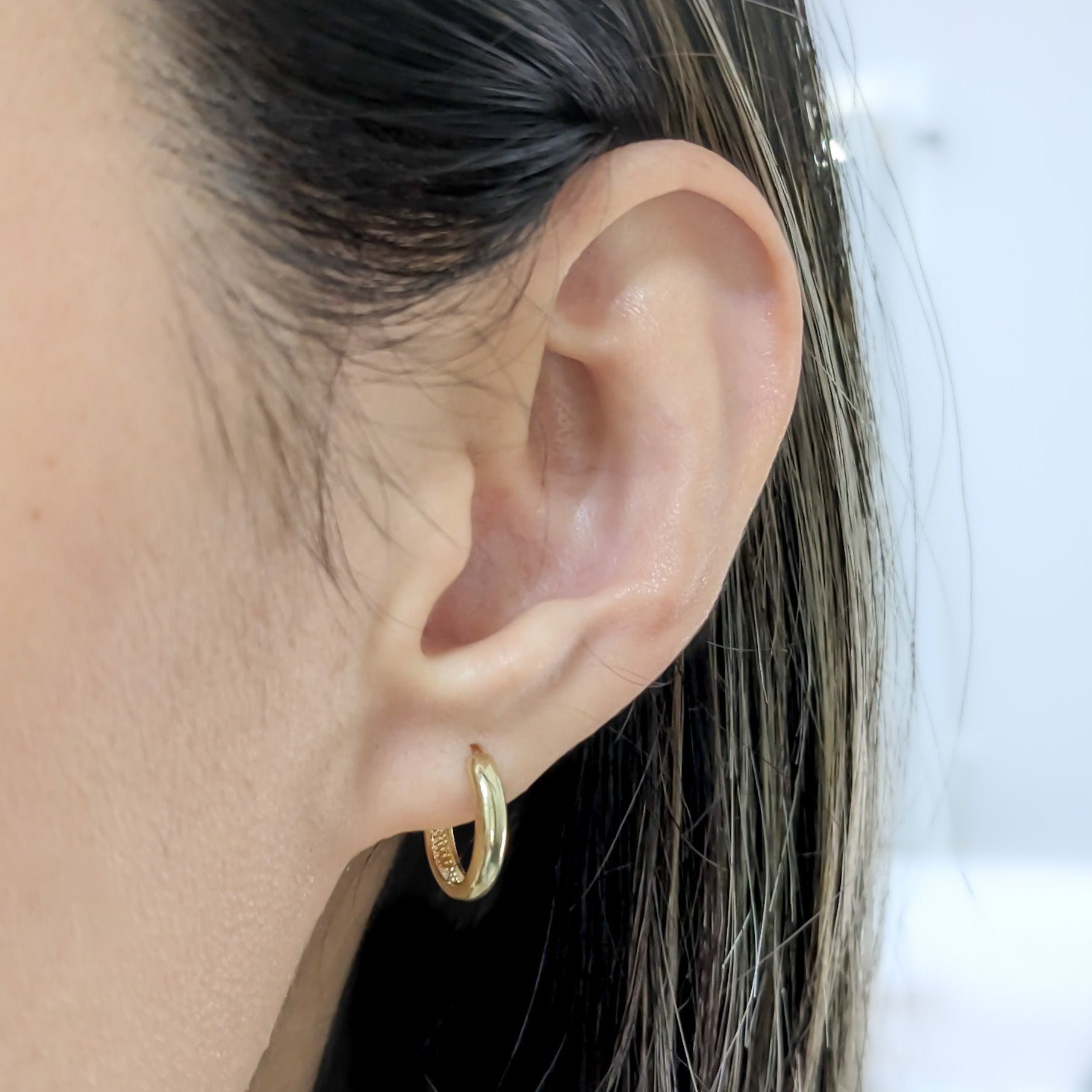 Large Gold Hoop Earrings- 13.75mm