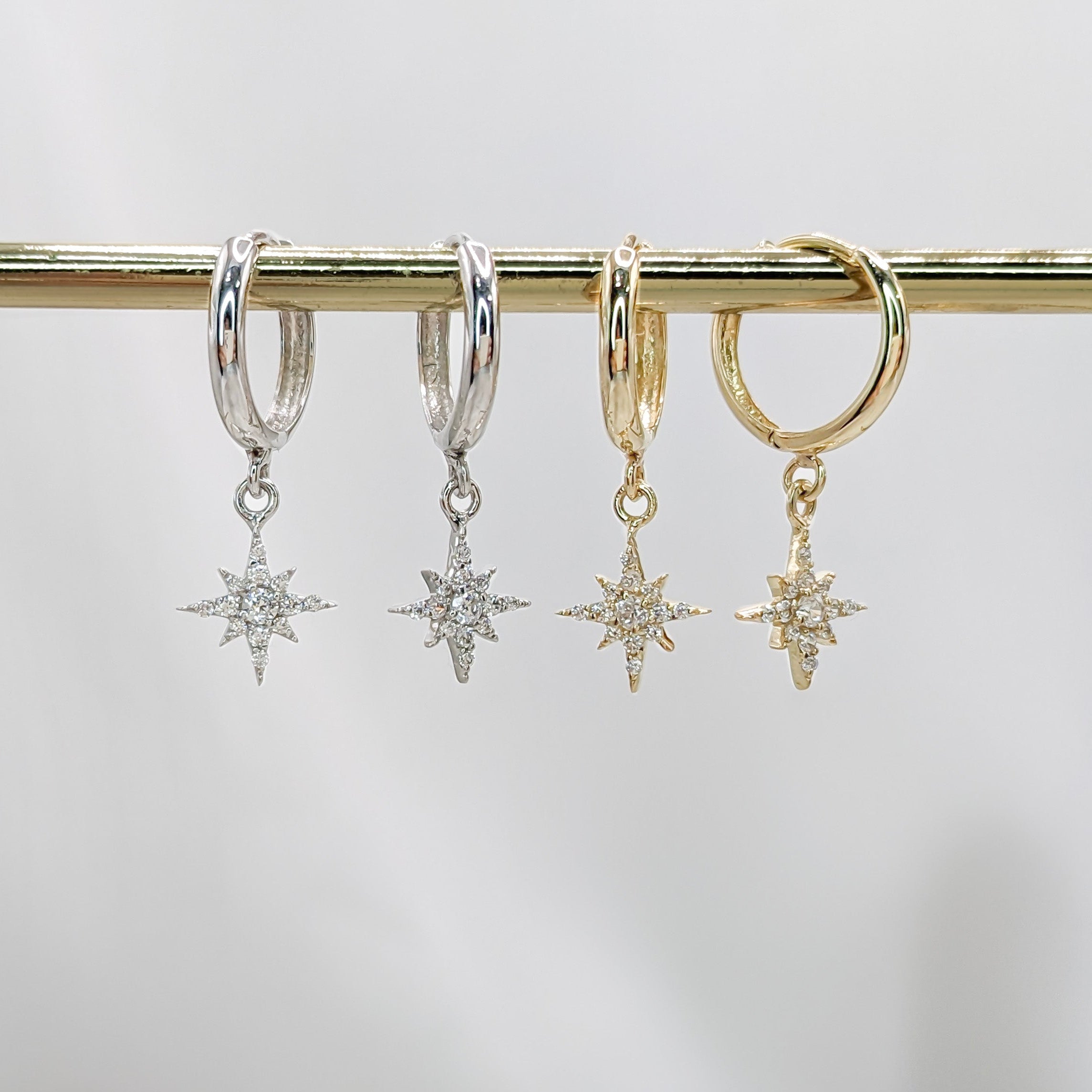 North Star Hoop Earrings