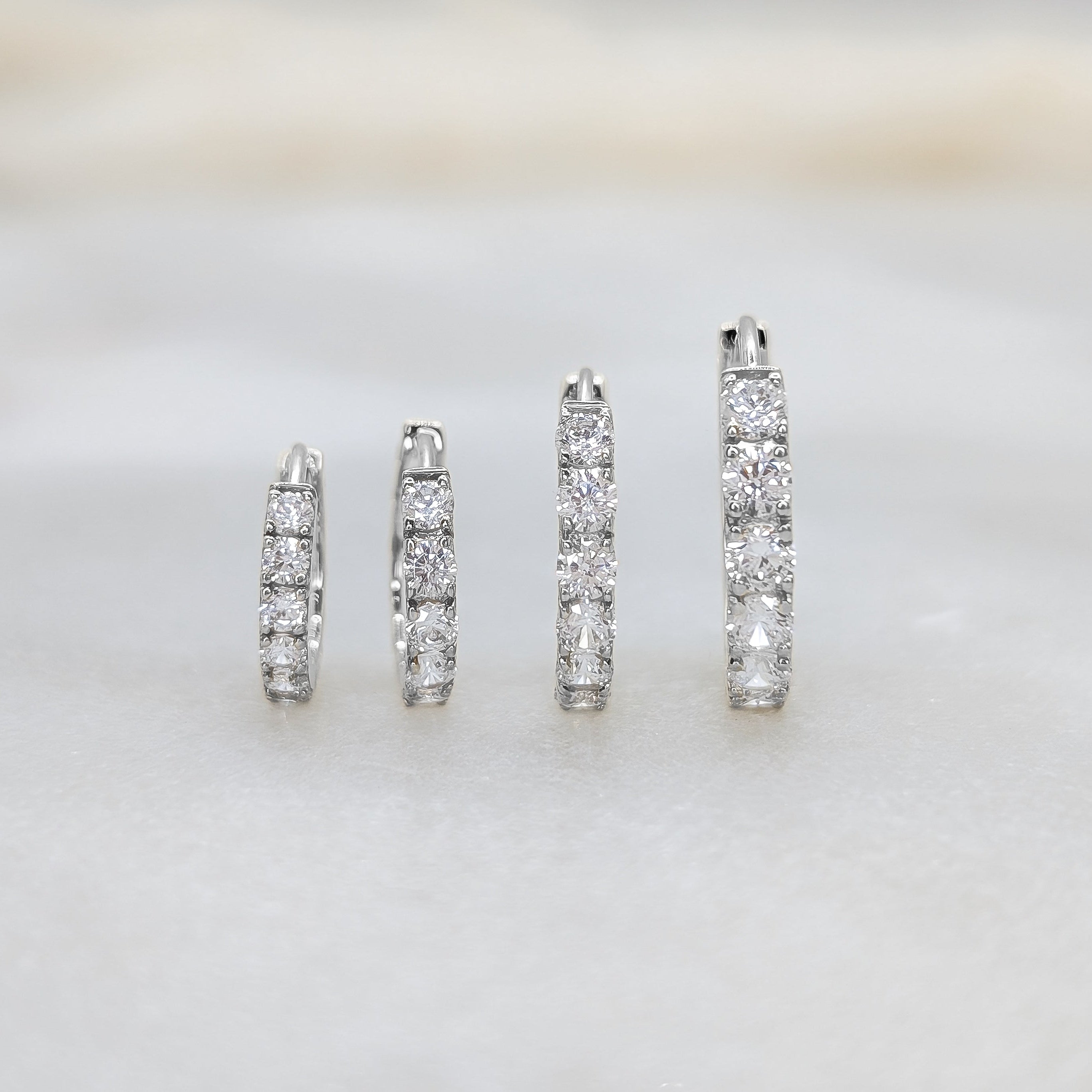 Lab Grown Diamond Pavé Hoop Earrings