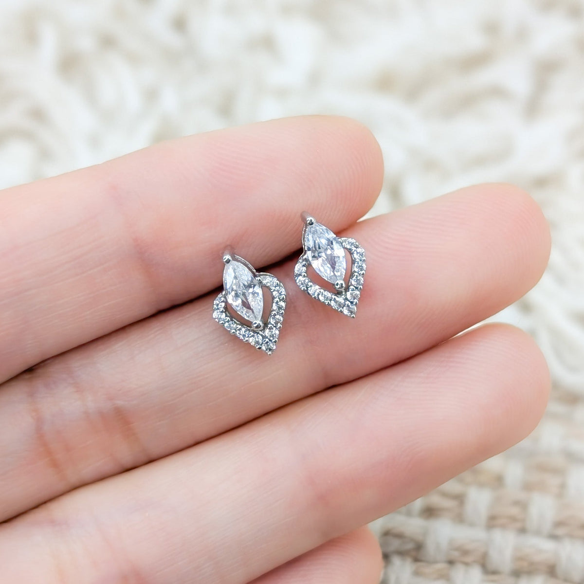 Vintage Marquise Stud Earrings