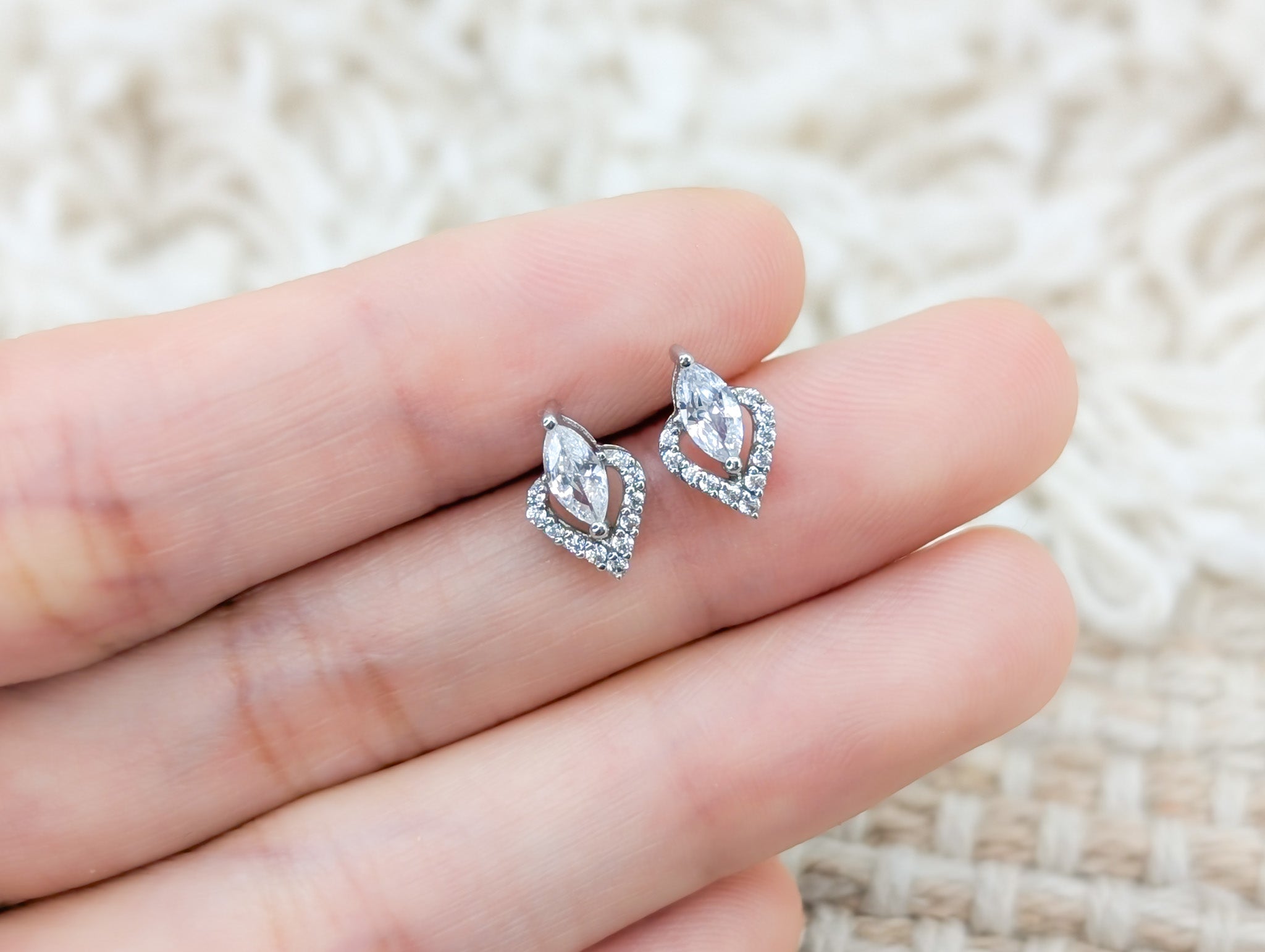 Vintage Marquise Stud Earrings