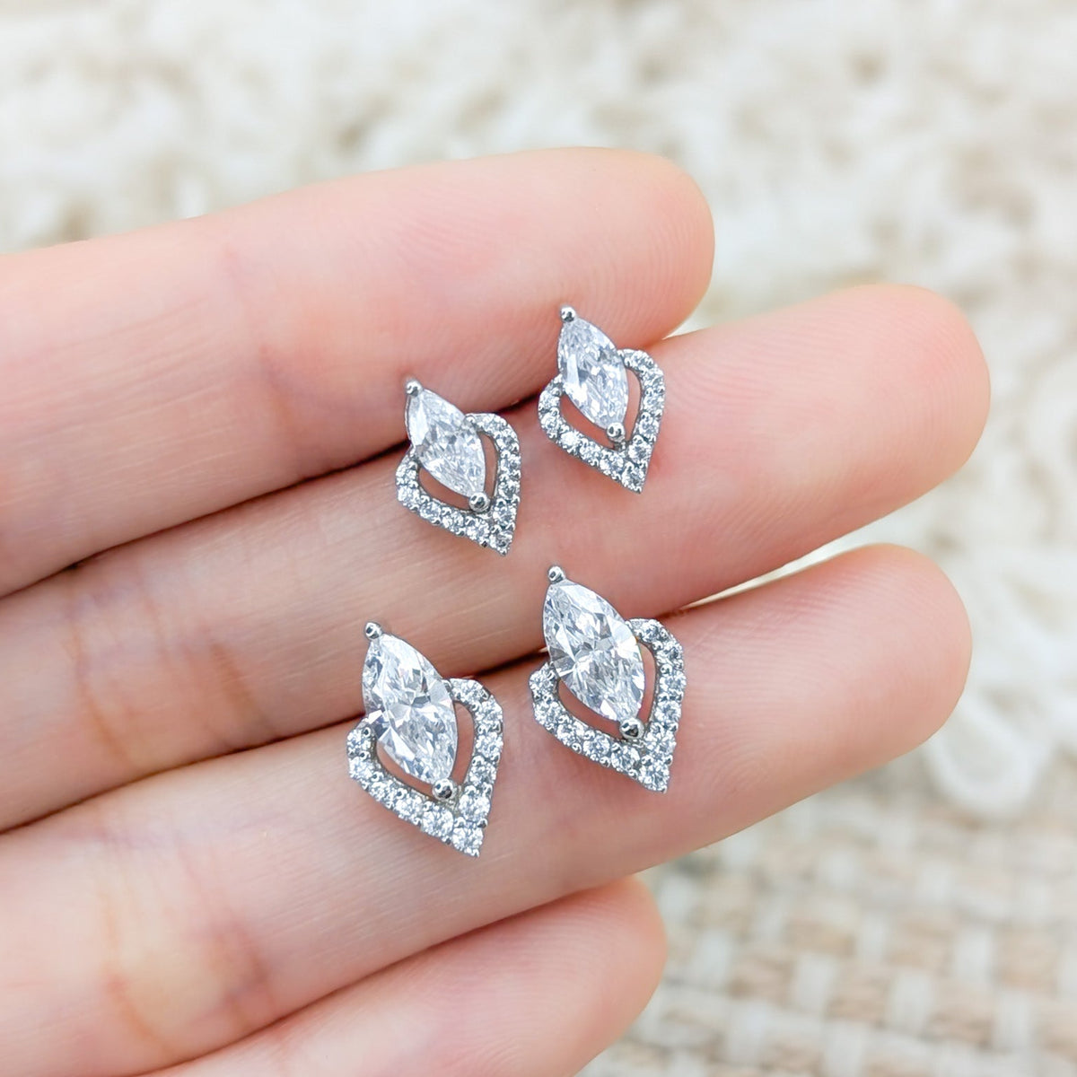 Vintage Marquise Stud Earrings