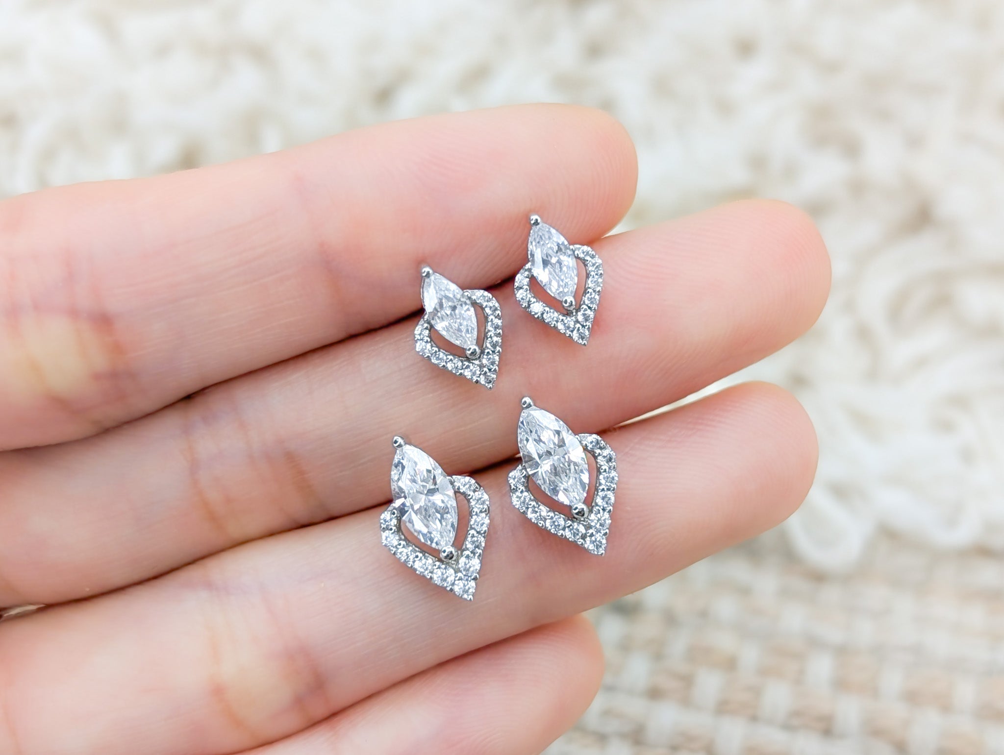 Vintage Marquise Stud Earrings