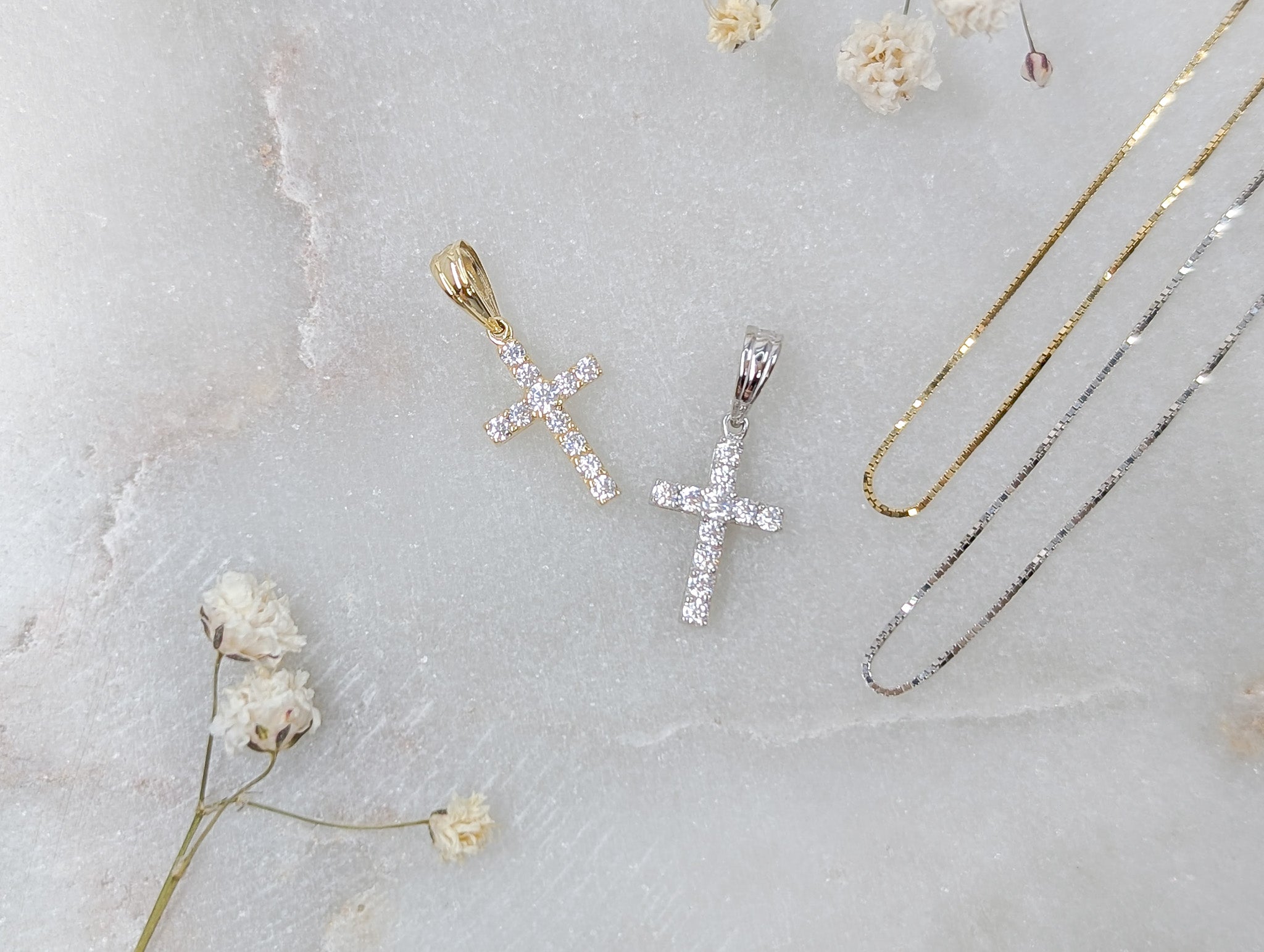 Mini Pavé Cross Pendant