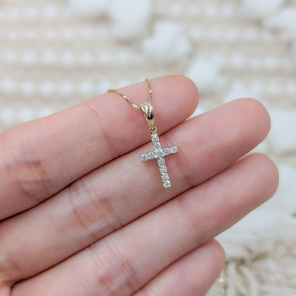 Mini Pavé Cross Pendant