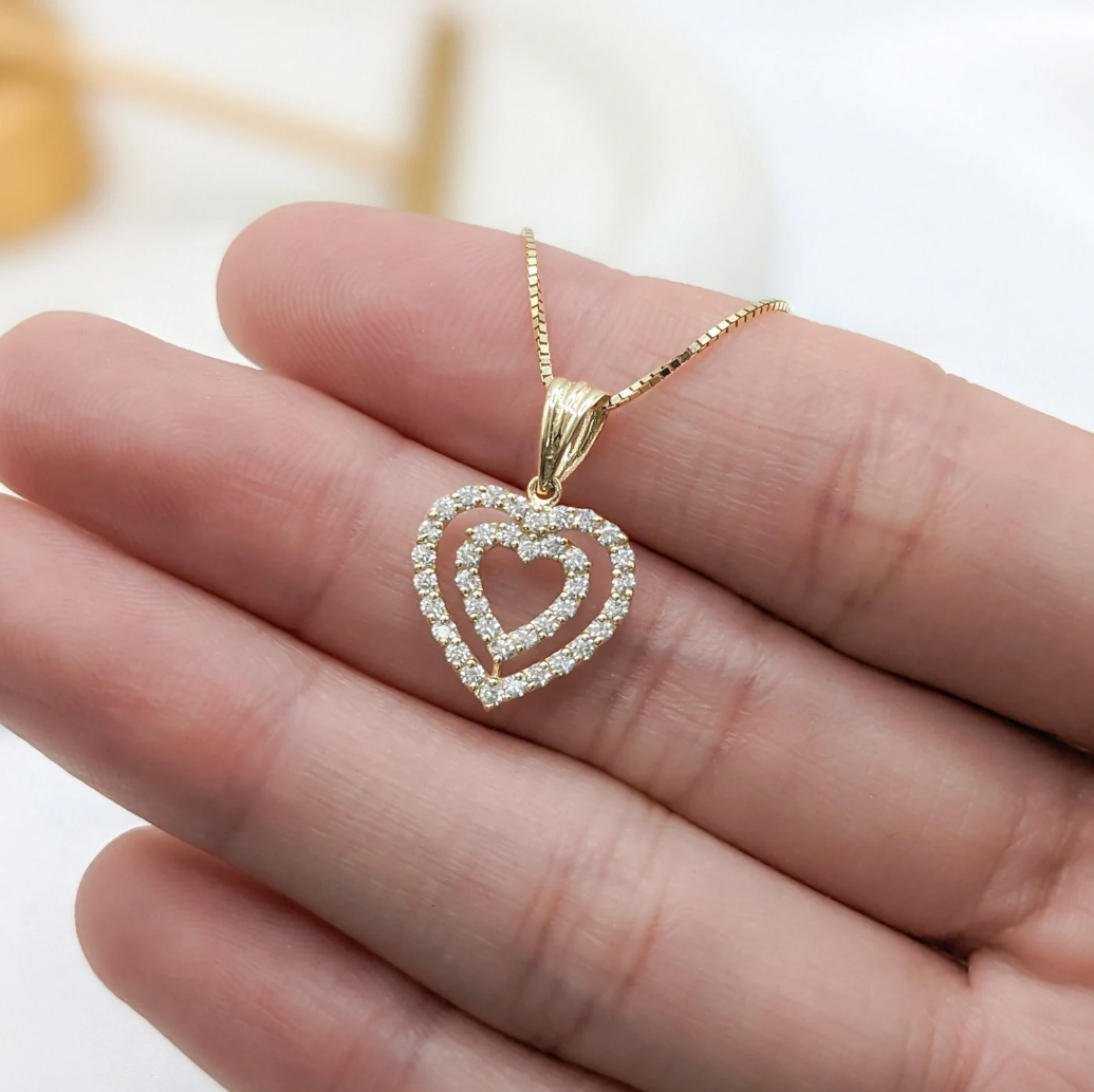 Mini Double Heart Pendant