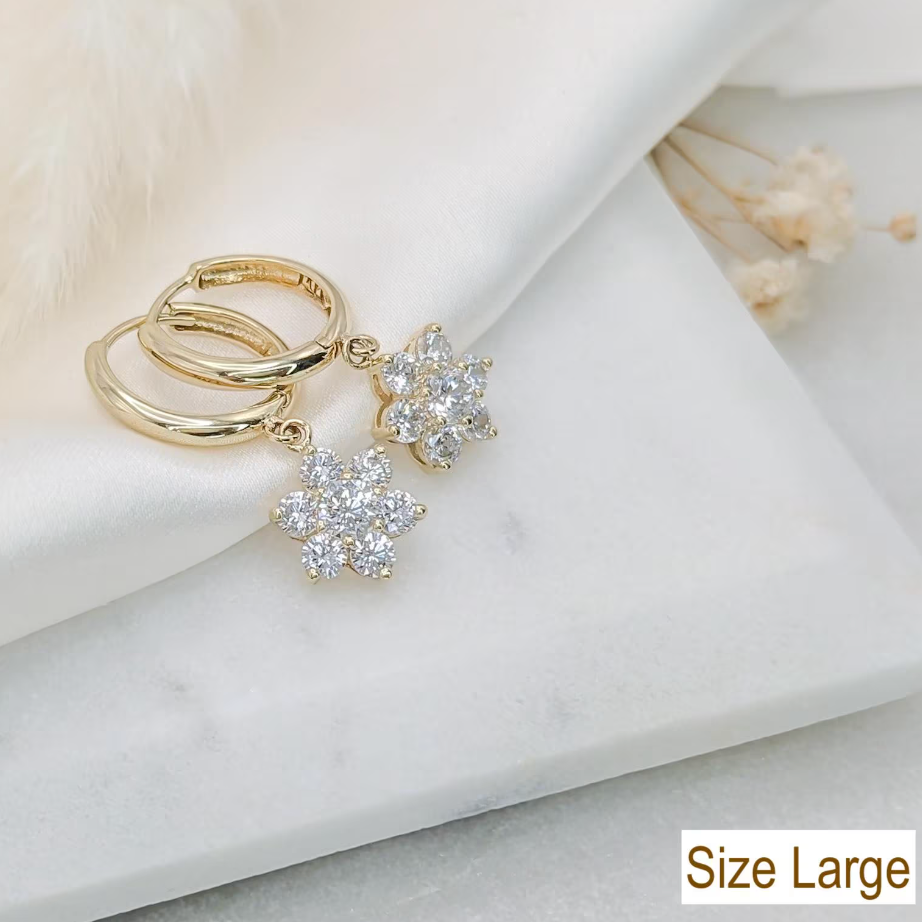 Buttercup Flower Hoop Earrings