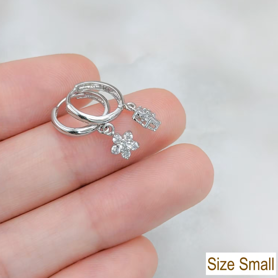 Buttercup Flower Hoop Earrings