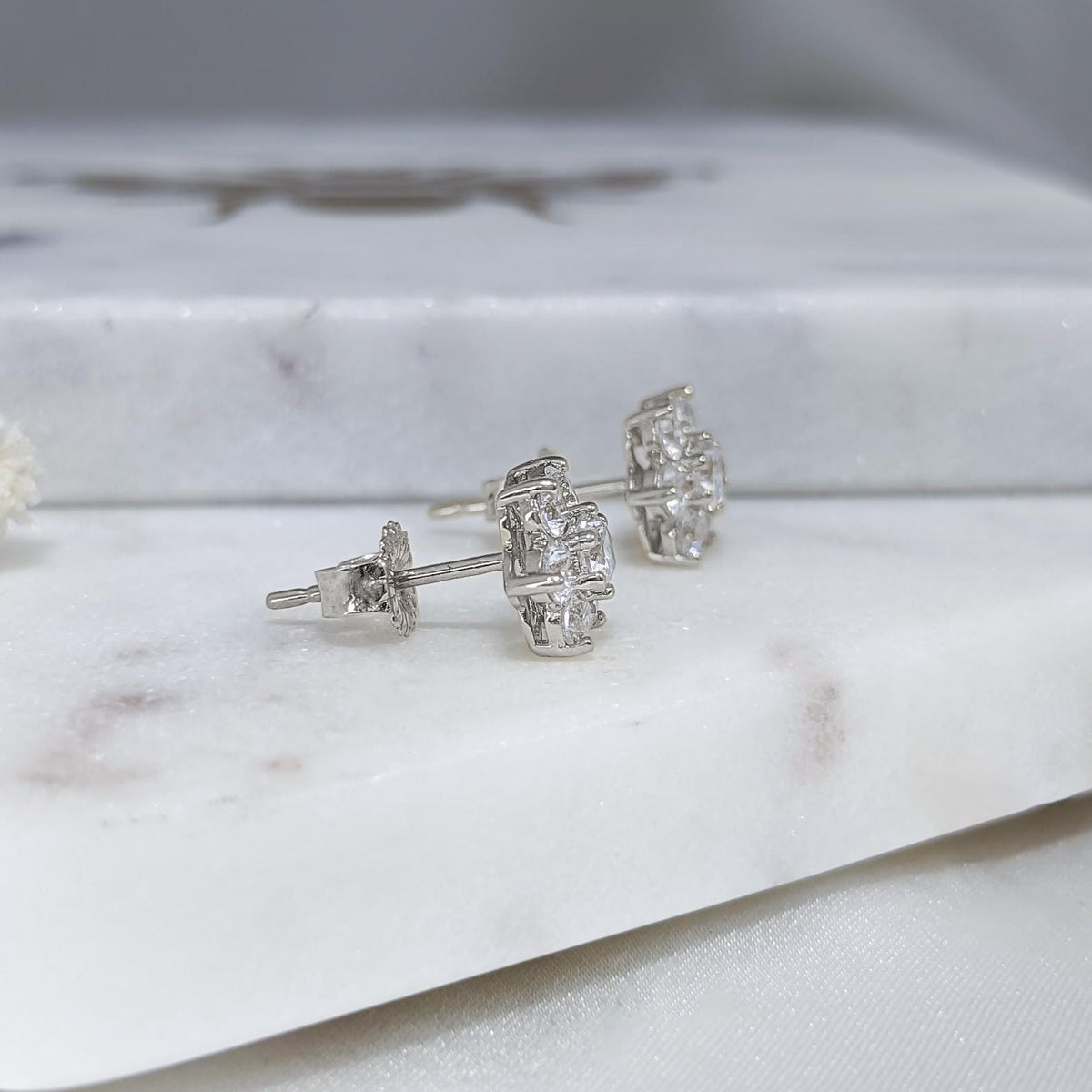Buttercup Flower Earrings - .925 Sterling Silver