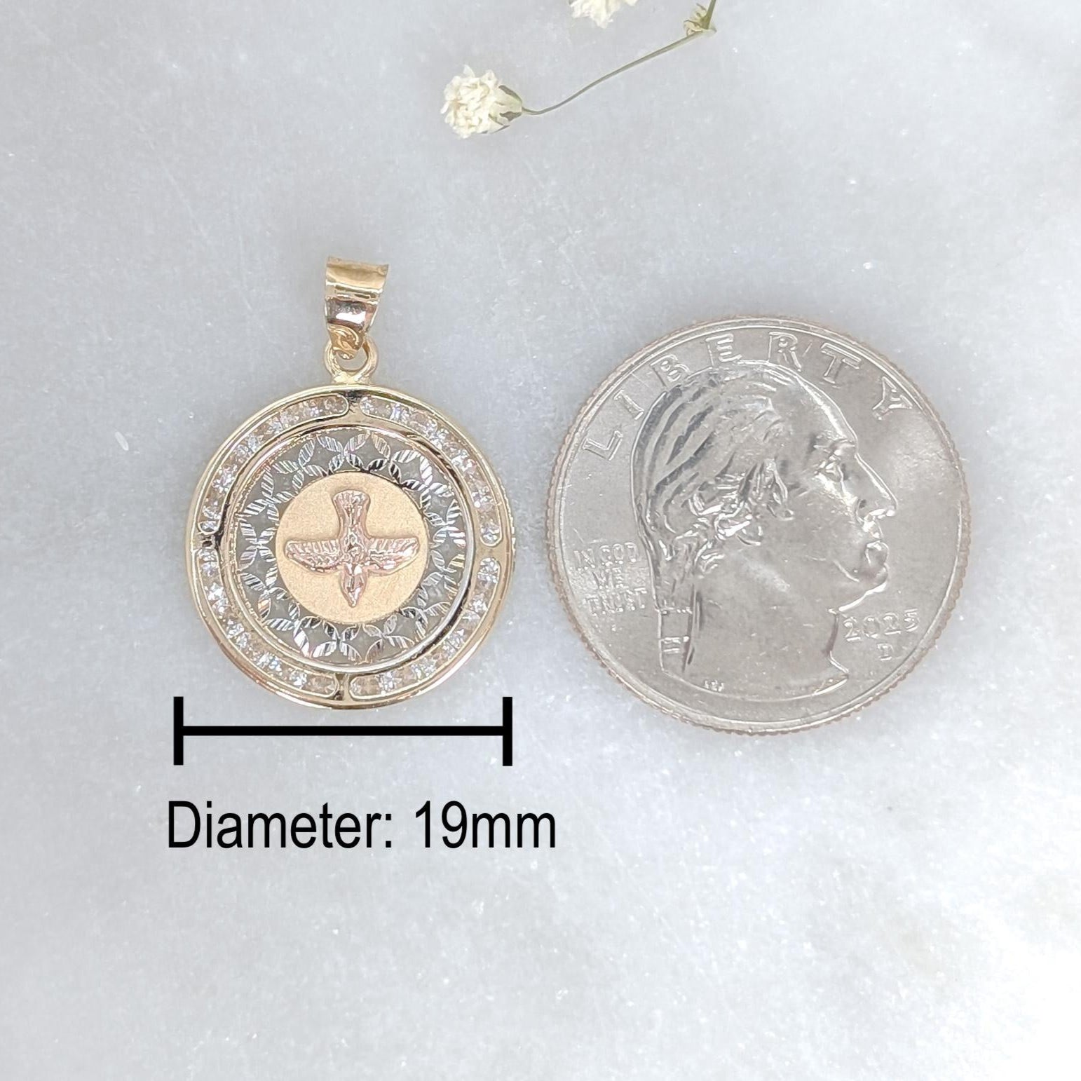 Tri-Color Dove Pendant