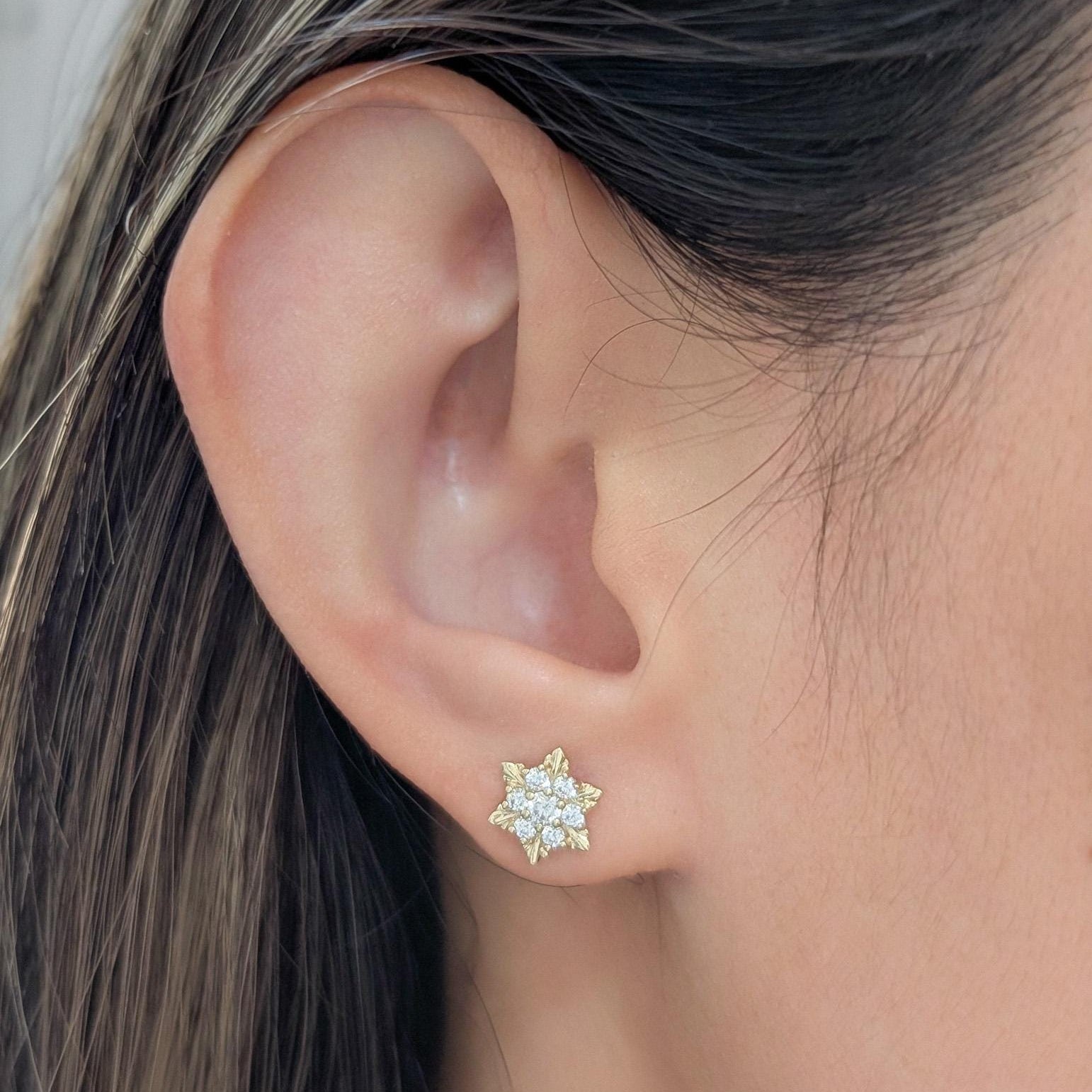 Small Starburst Stud Earrings
