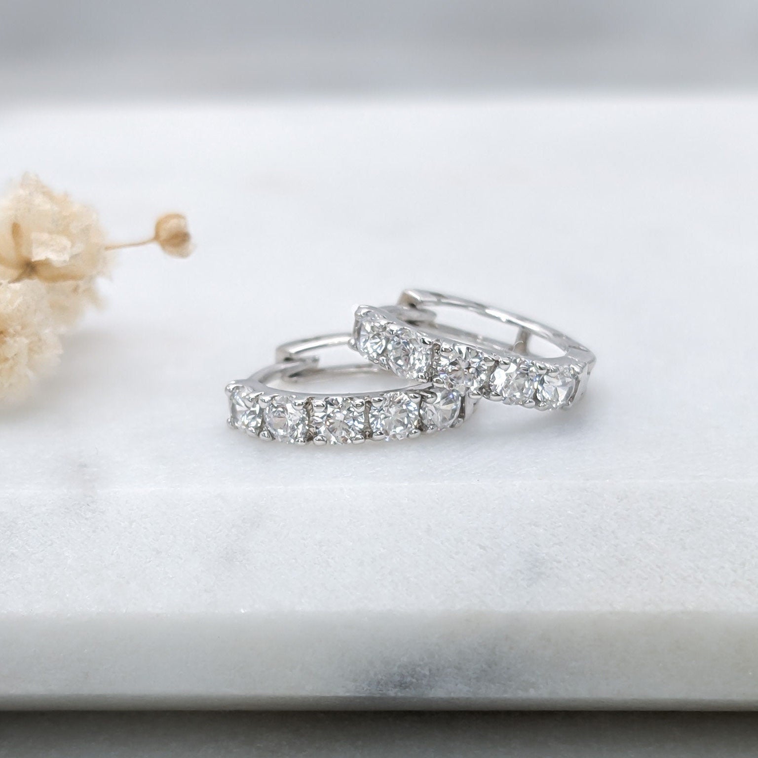 Lab Grown Diamond Pavé Hoop Earrings