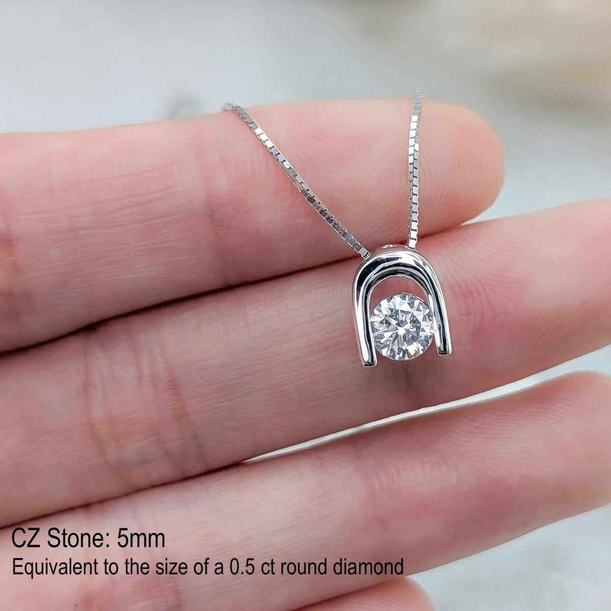 Floating Solitaire Pendant