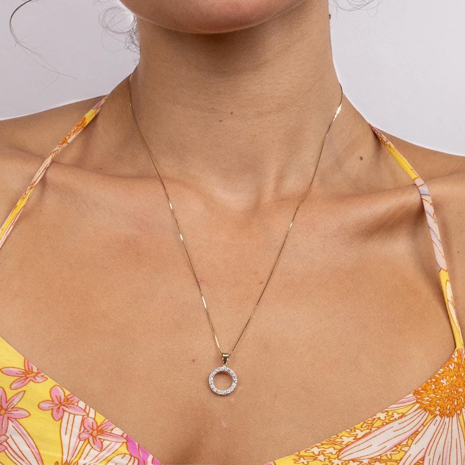 Eternity Circle Pendant - 925 Sterling Silver