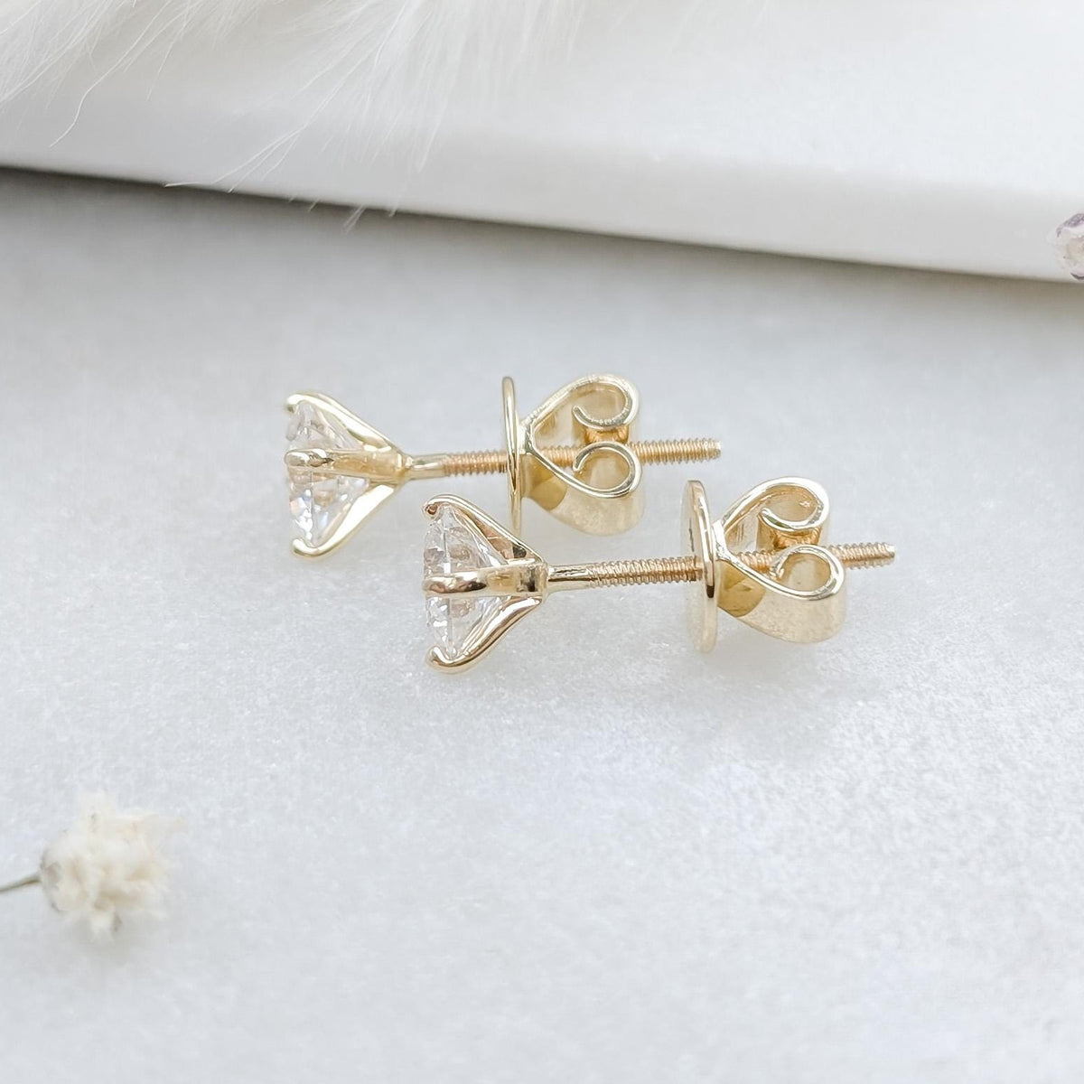 1 CTW Lab Grown Diamond Stud Earrings