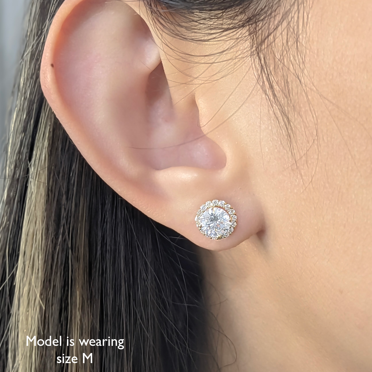 Halo Earrings - .925 Sterling Silver