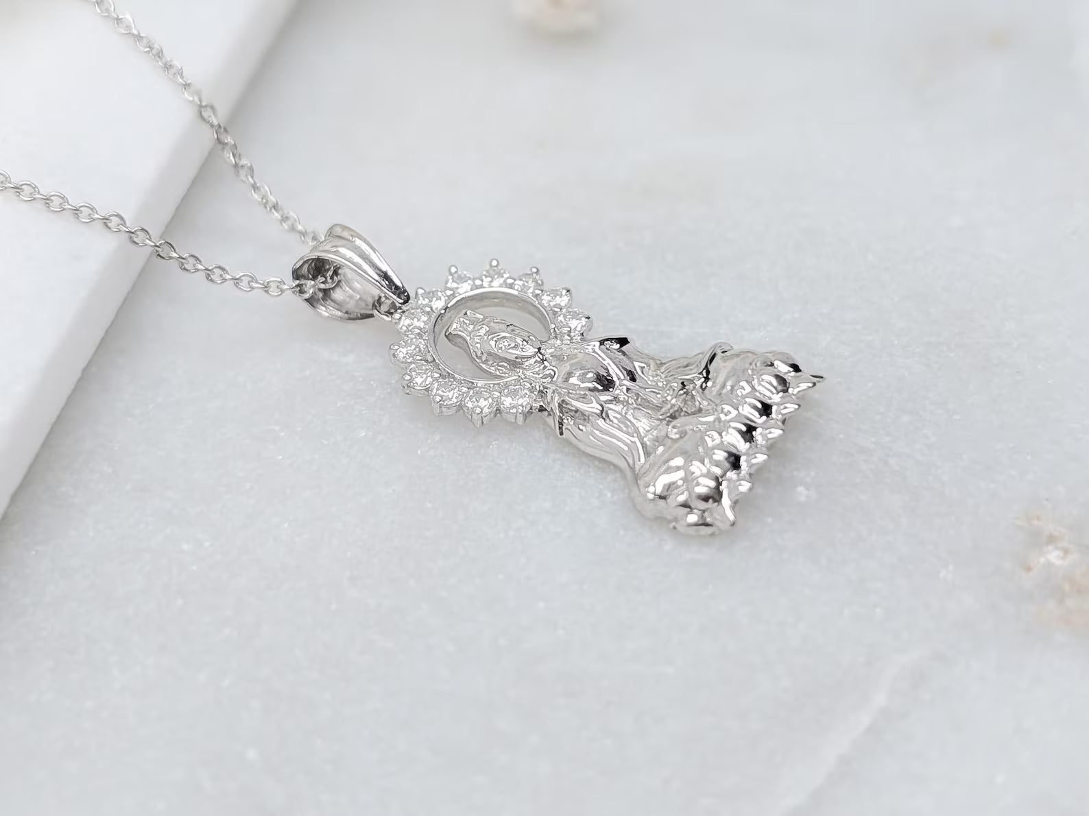 Lady Buddha Pendant - 925 Sterling Silver