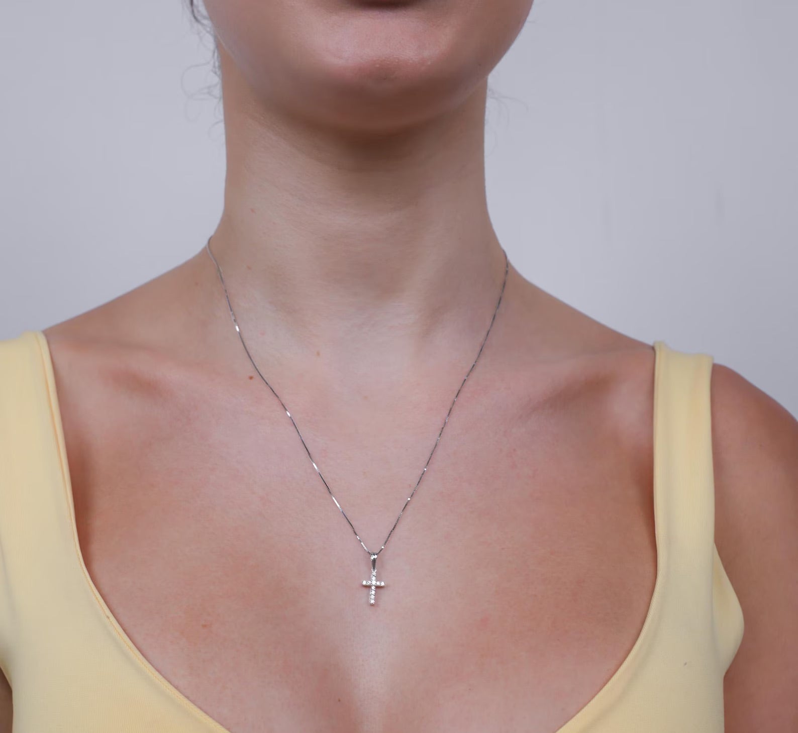 Mini Pavé Cross Pendant