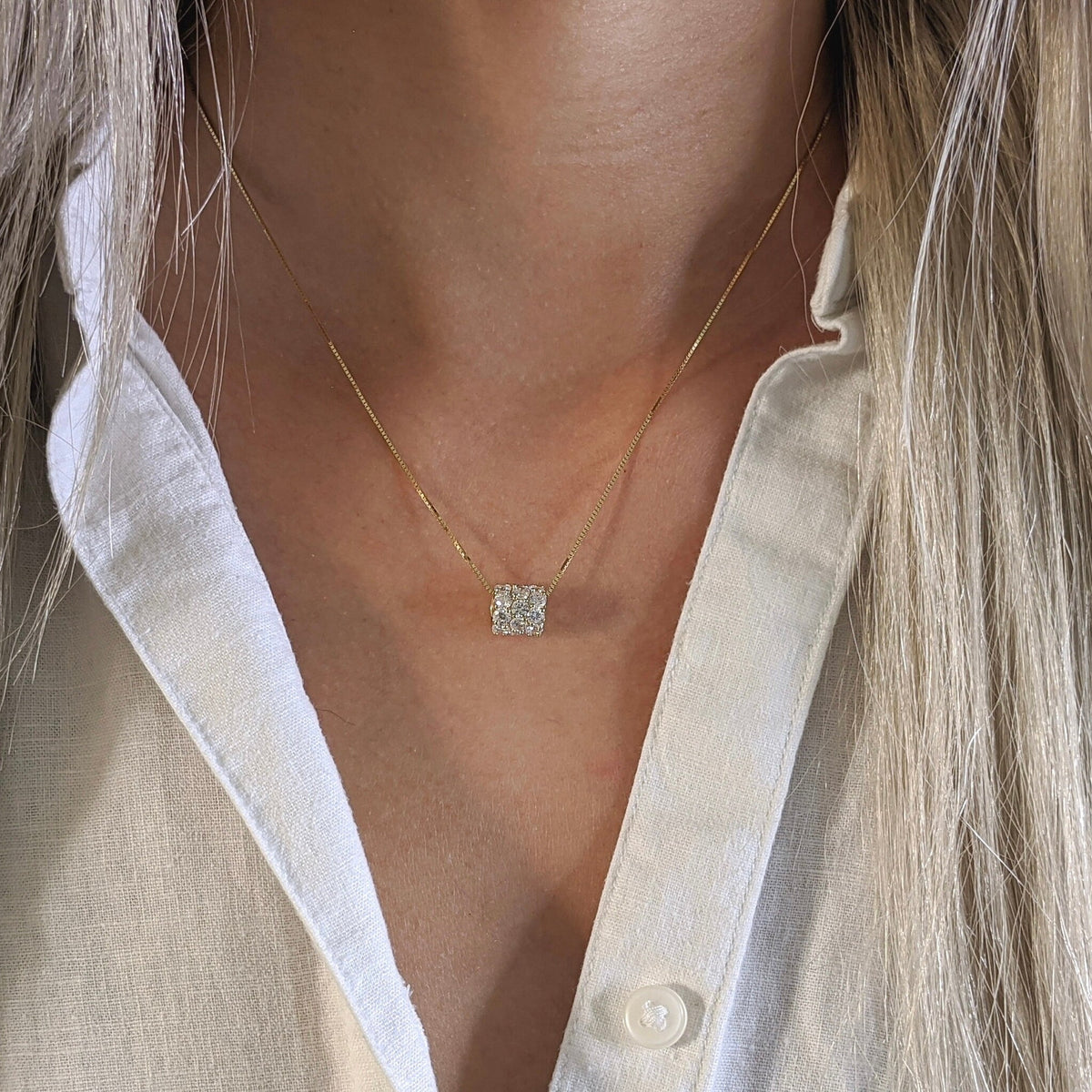 Eternity Pavé Tube Pendant