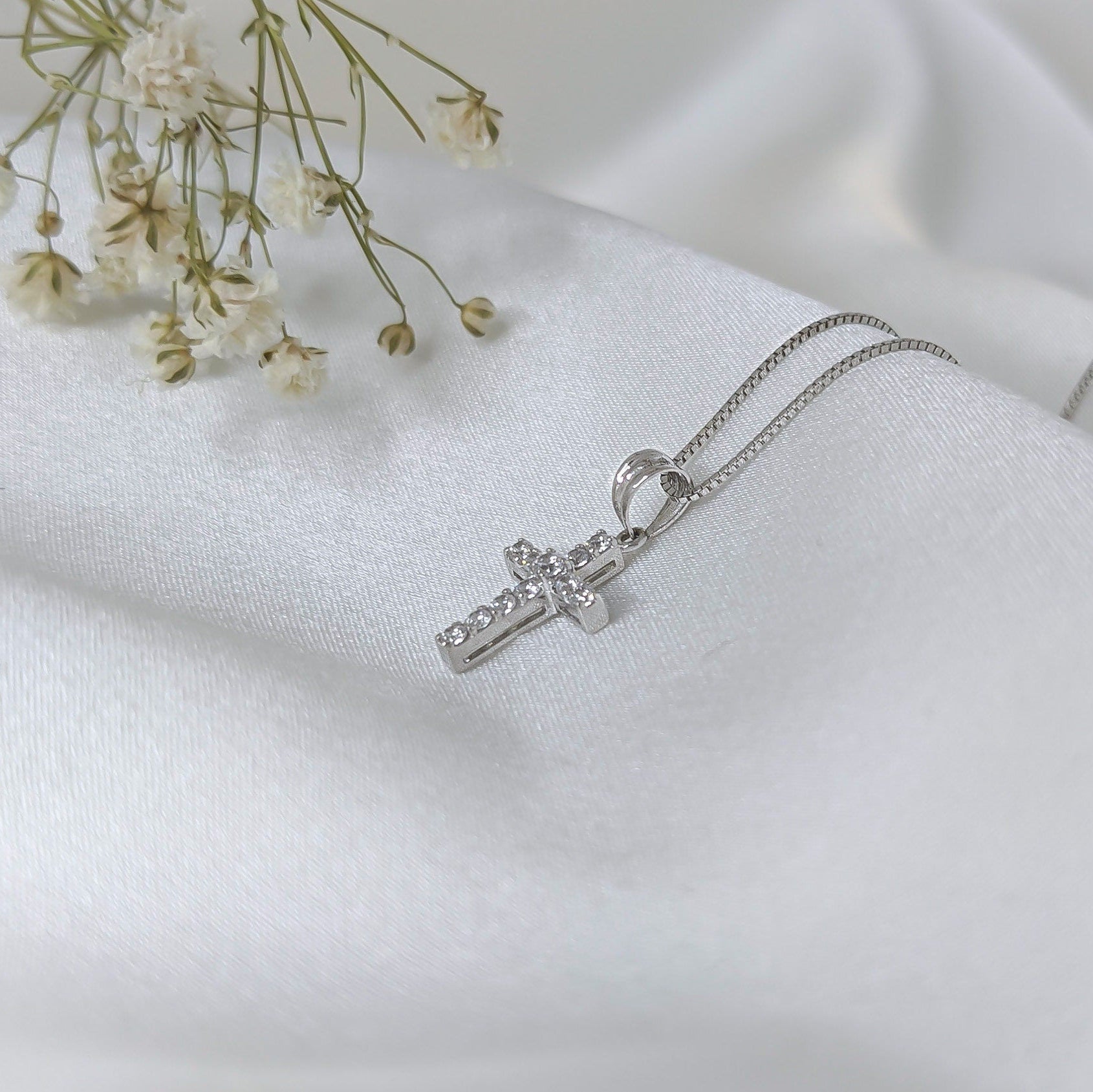 Mini Pavé Cross Pendant
