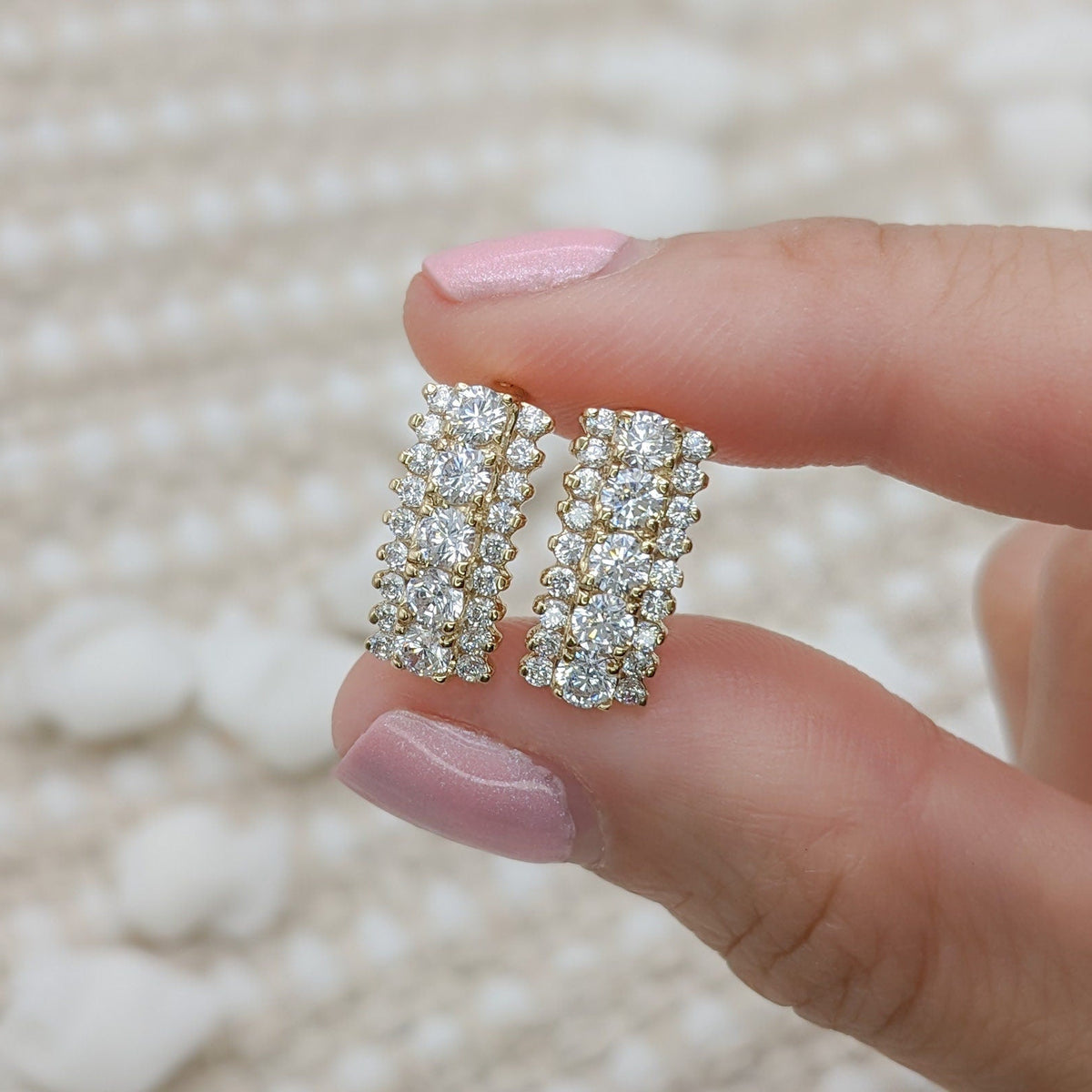 Lux Pavé English Lock Earrings