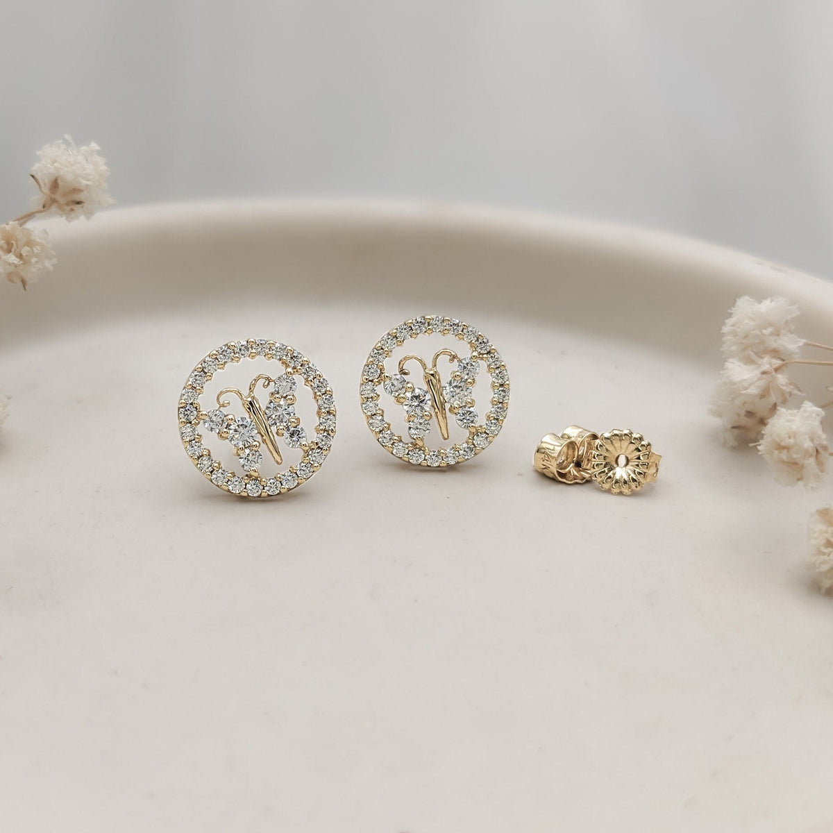 Butterfly Halo Earrings
