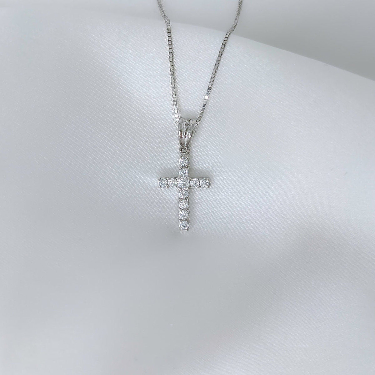 Mini Pavé Cross Pendant