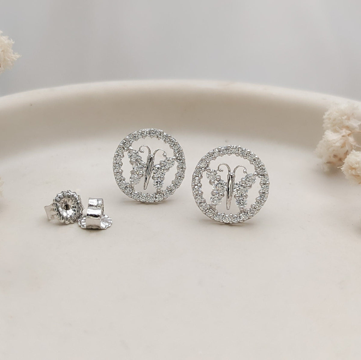 Butterfly Halo Earrings