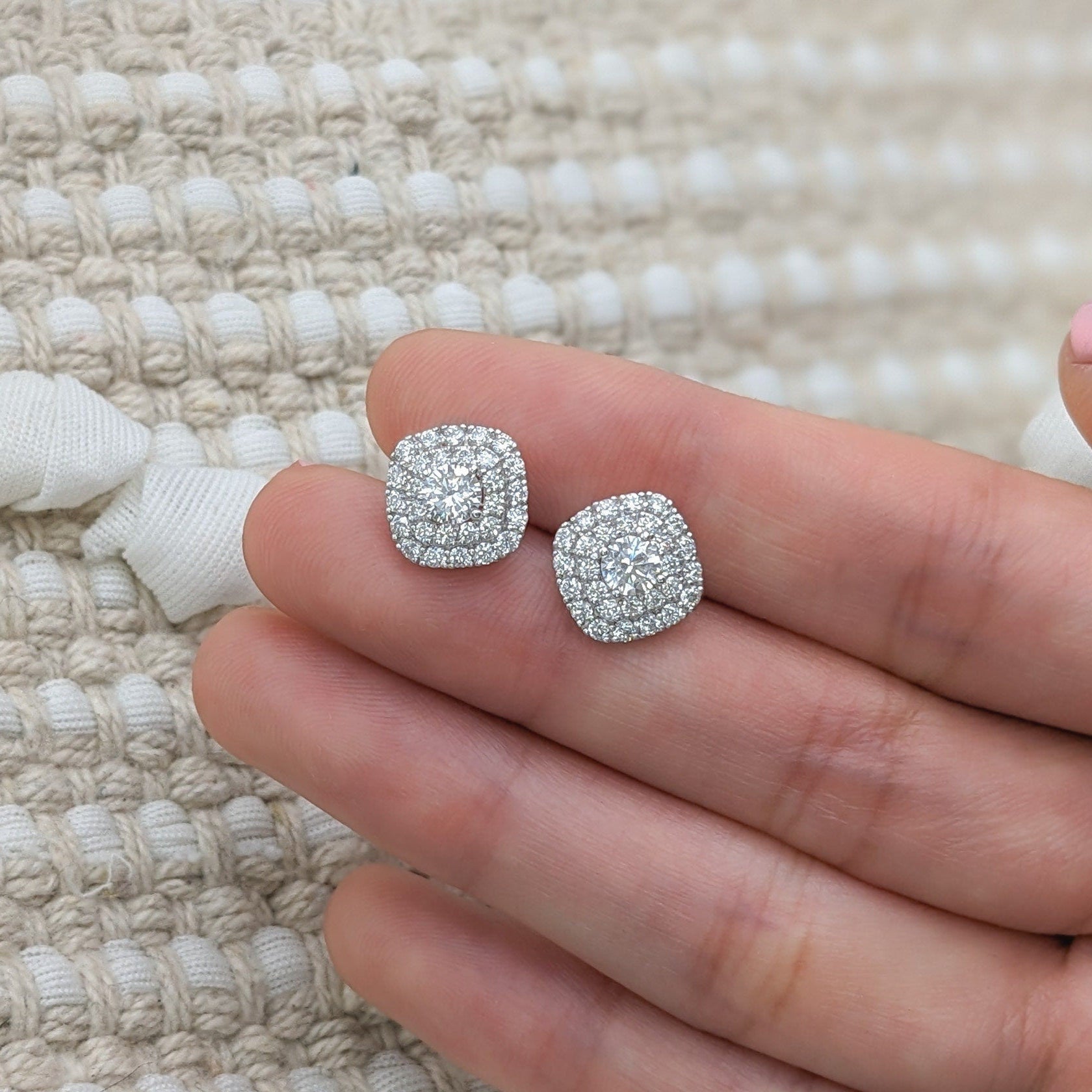 Square Cushion Earrings