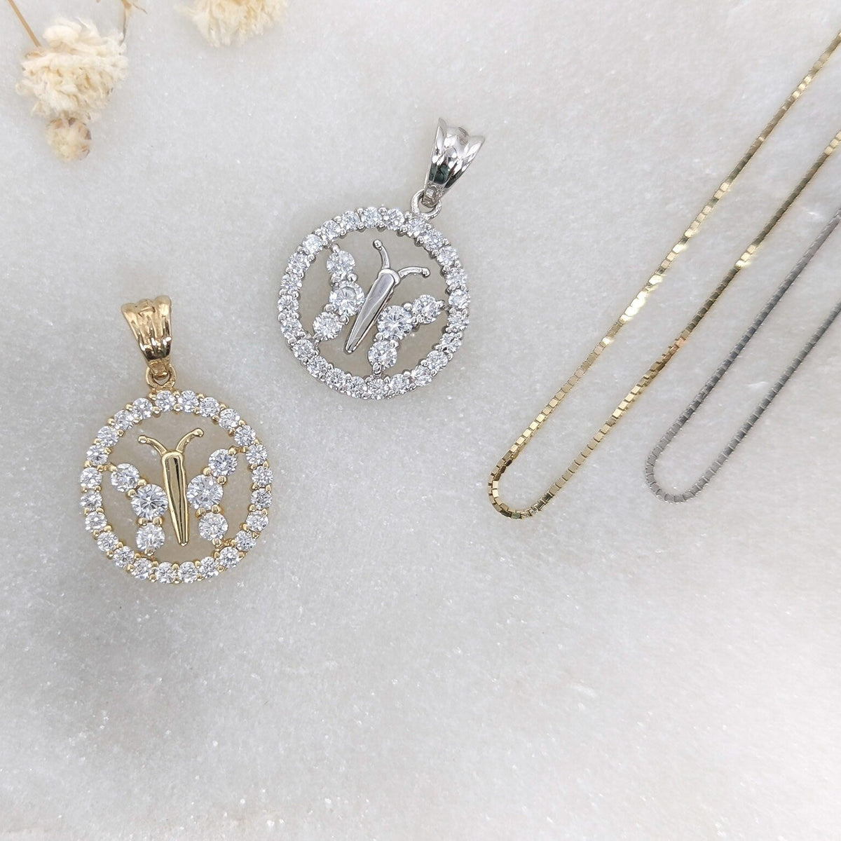 Butterfly Halo Pendant