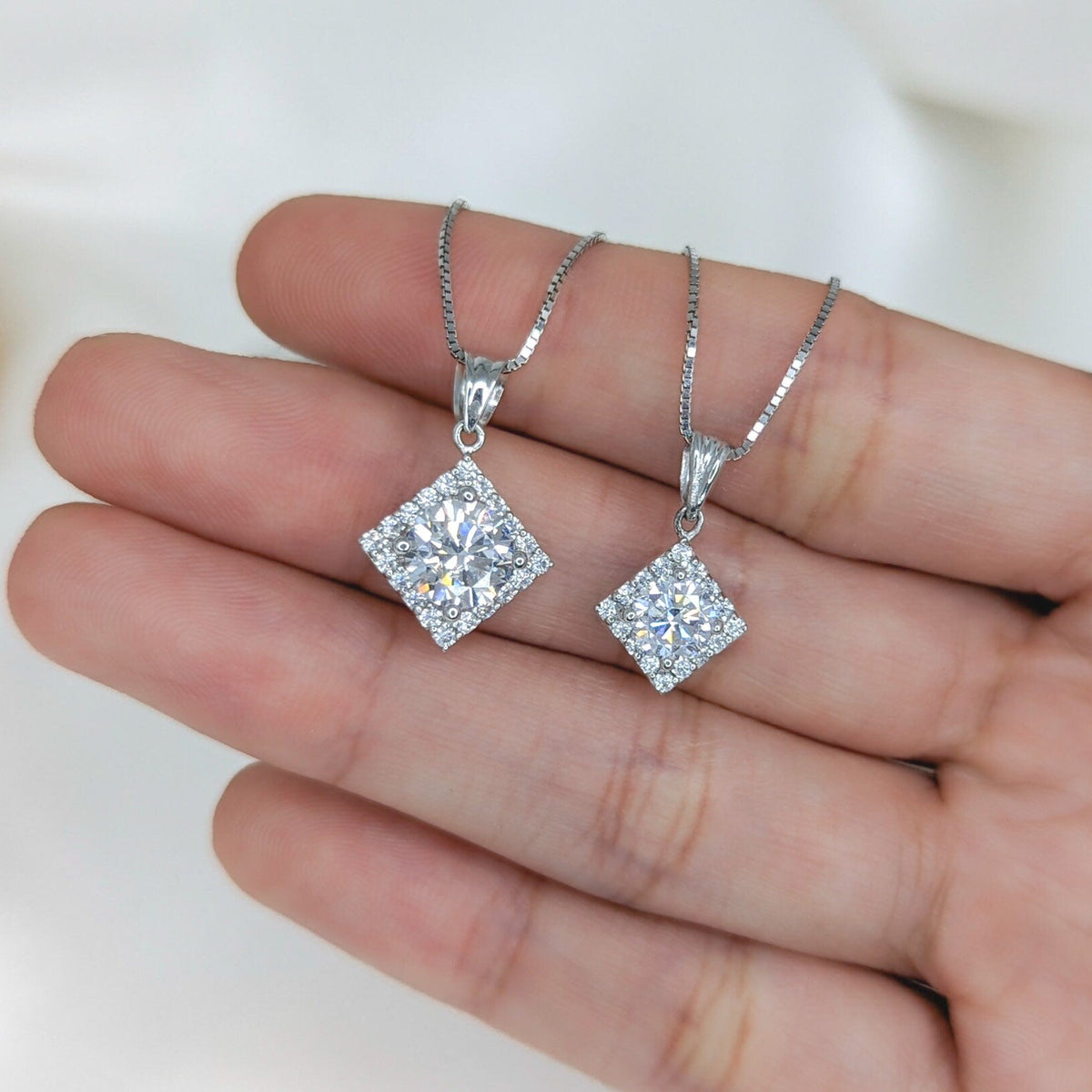 Square Halo Pendant
