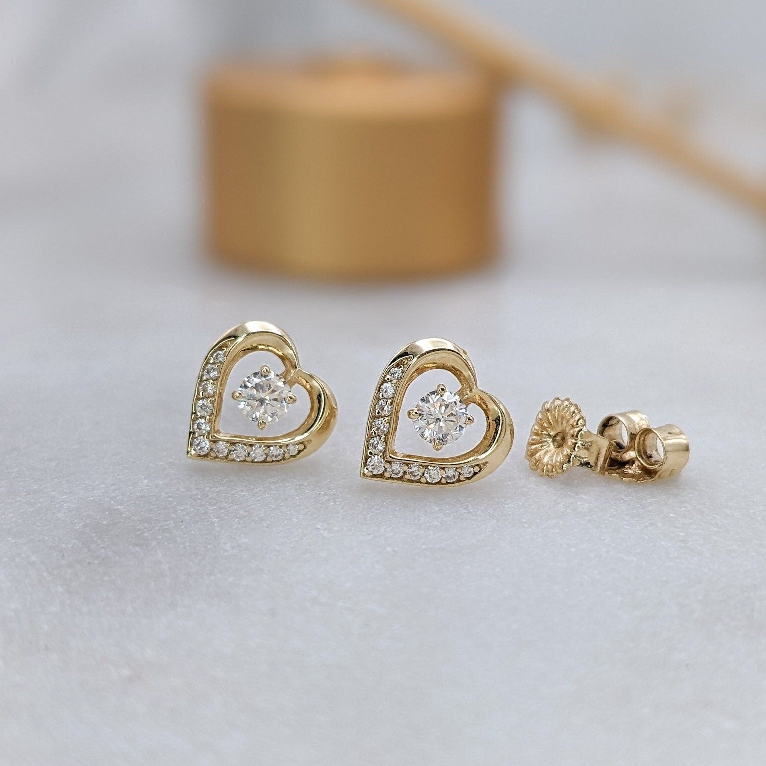 Pavé Heart Earrings