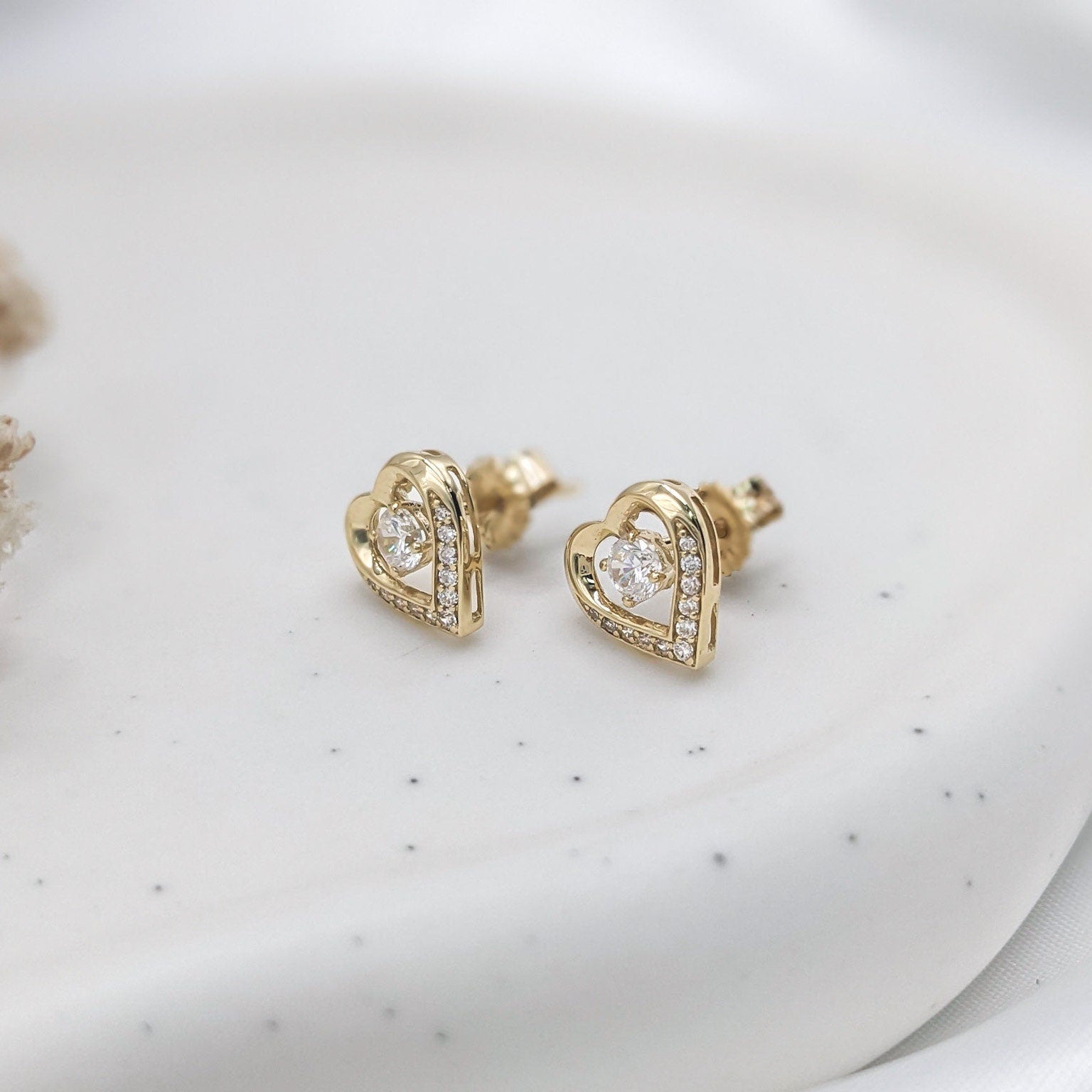 Pavé Heart Earrings
