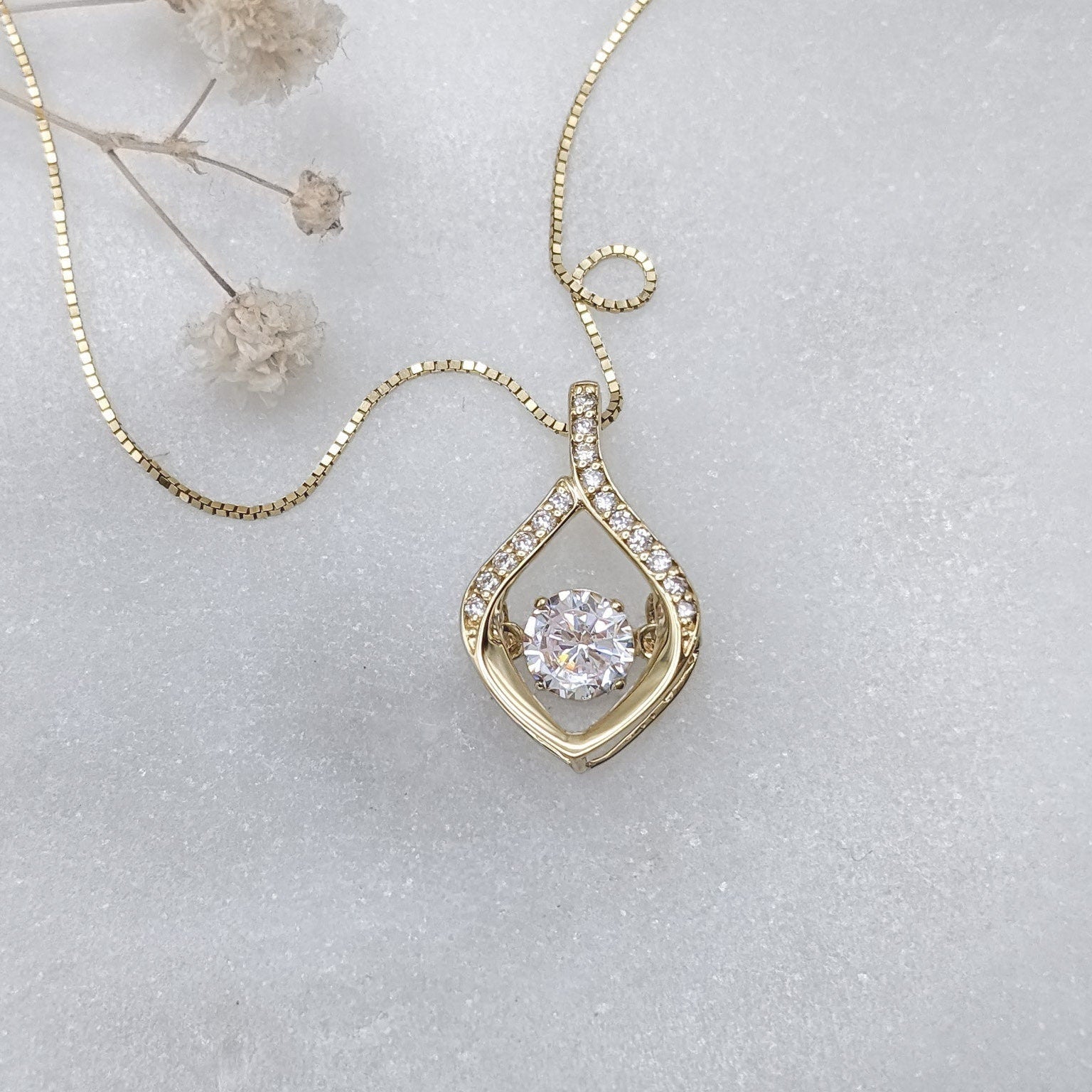 Tear Drop Dancing Pendant