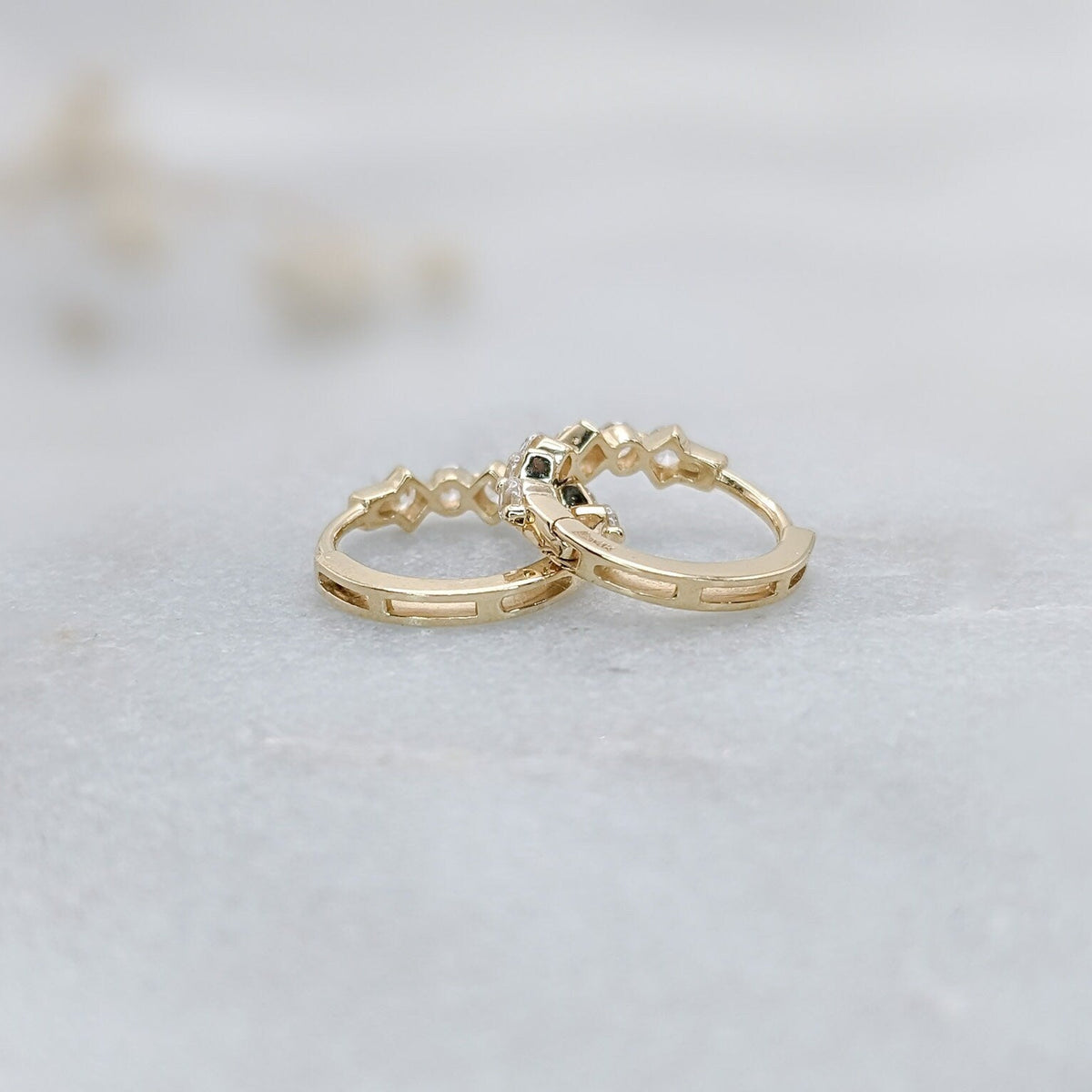 Pavé Icicle Hoop Earrings