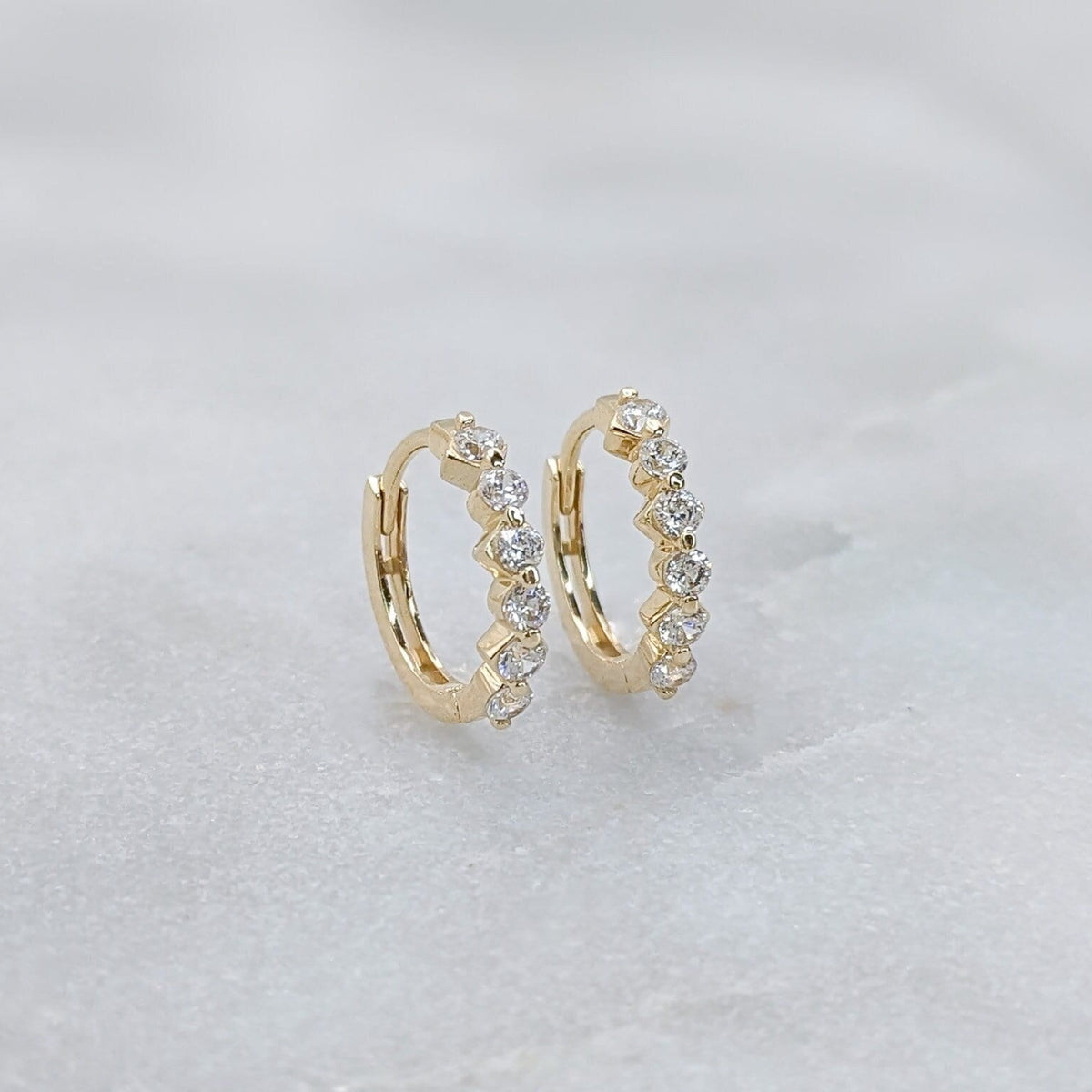 Pavé Icicle Hoop Earrings