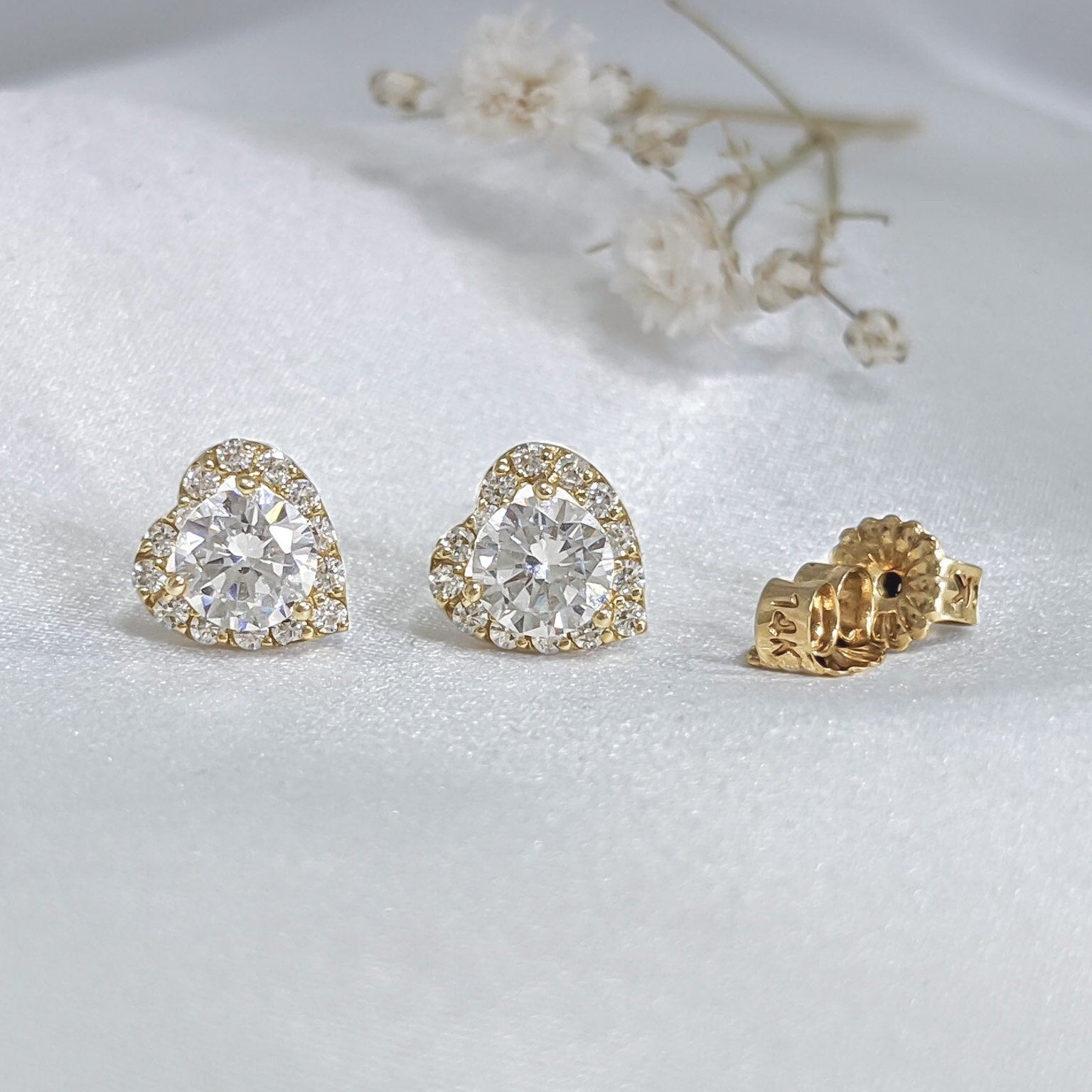Halo Heart Earrings