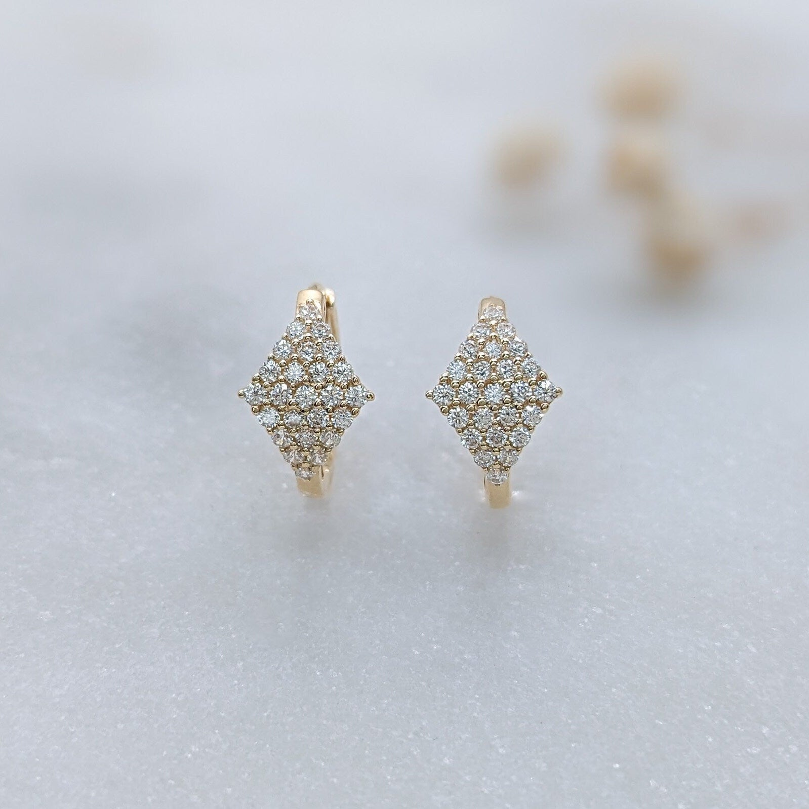 Pavé Huggies Earrings