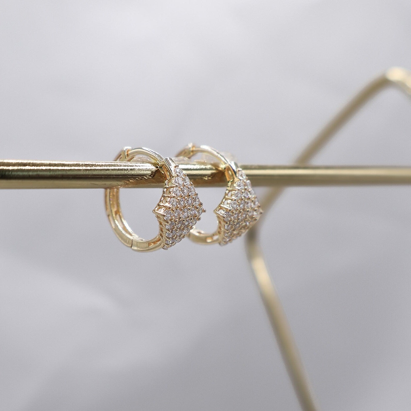 Pavé Huggies Earrings