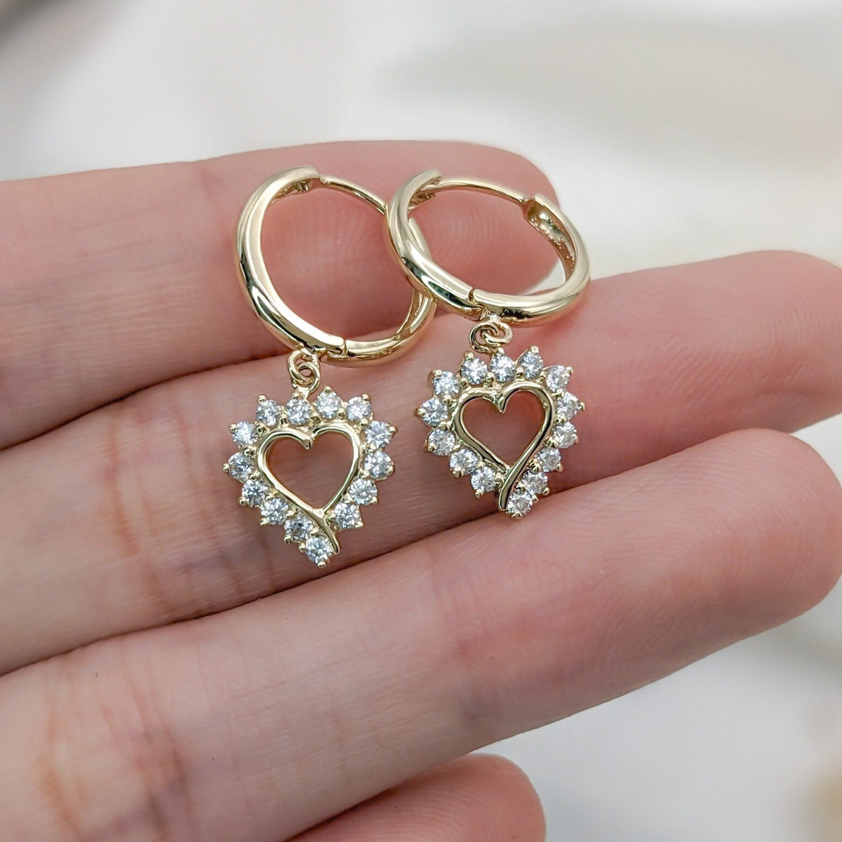 Classic Heart Hoop Earrings