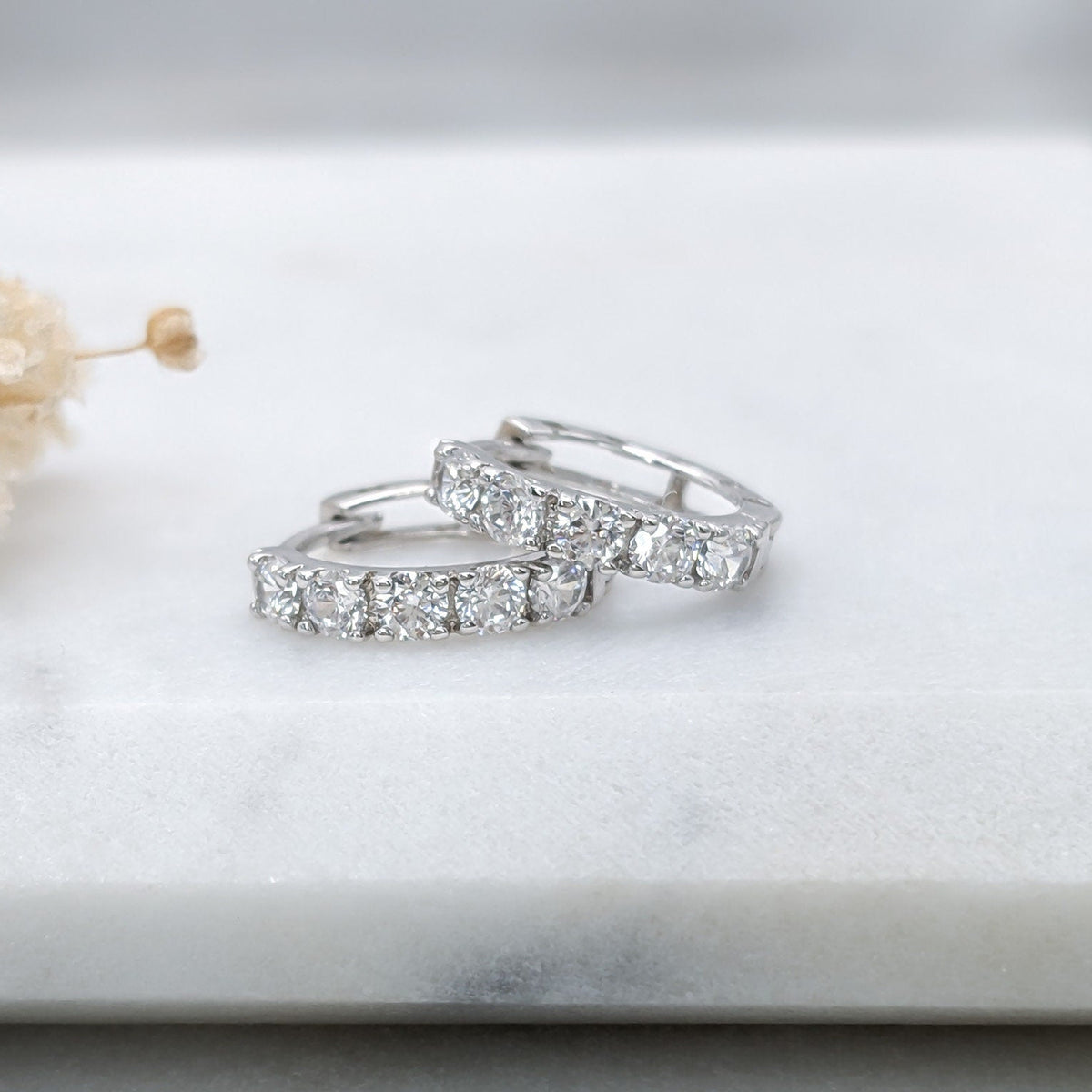 Pavé Hoop Earrings