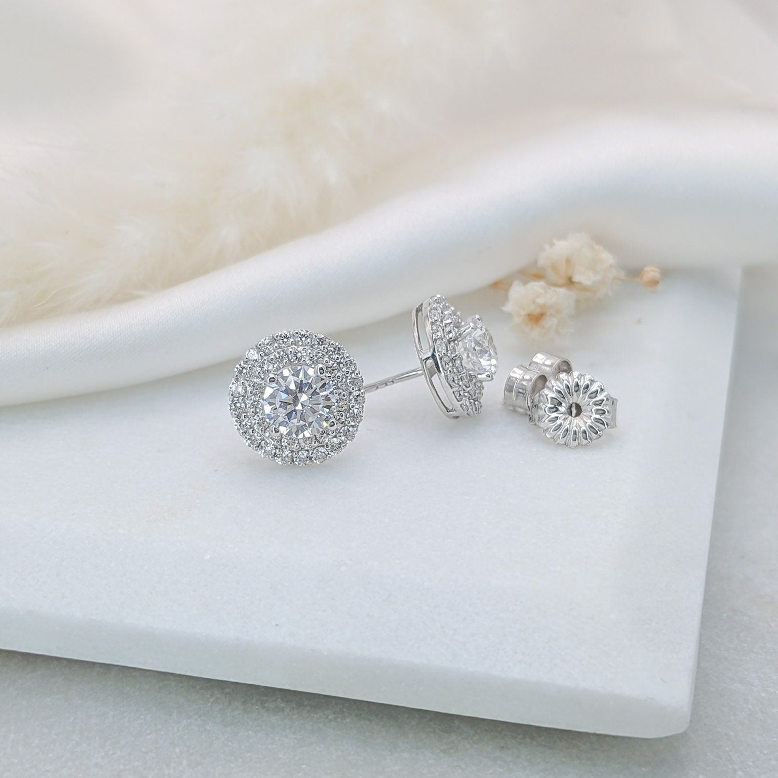 Double Halo Earrings
